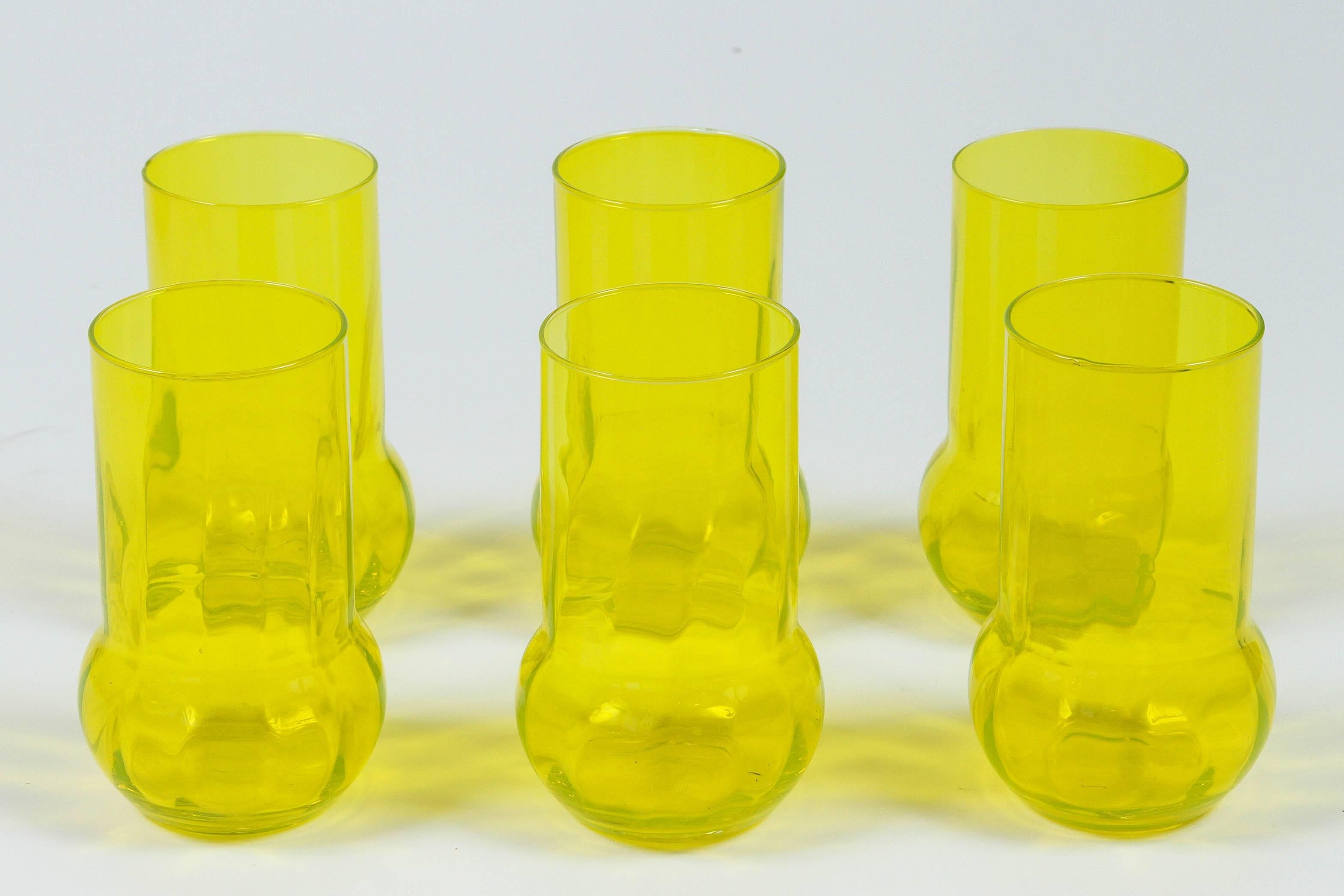 Uranium Glass Vaseline Glass Party Set