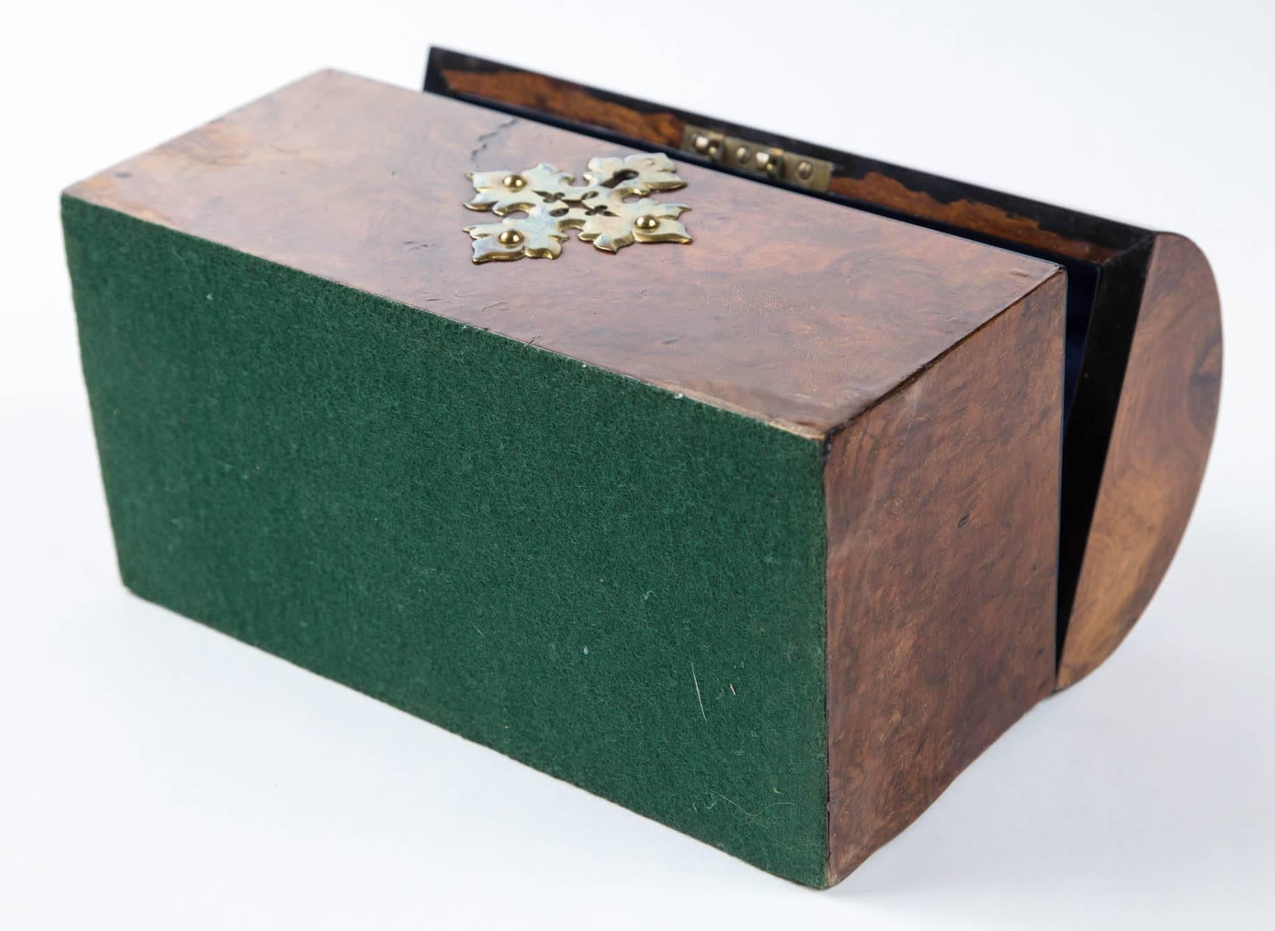 Simpson & Co. English 1850 Burl Walnut Dome Keepsake/Letter/Memory/Treasure Box 4