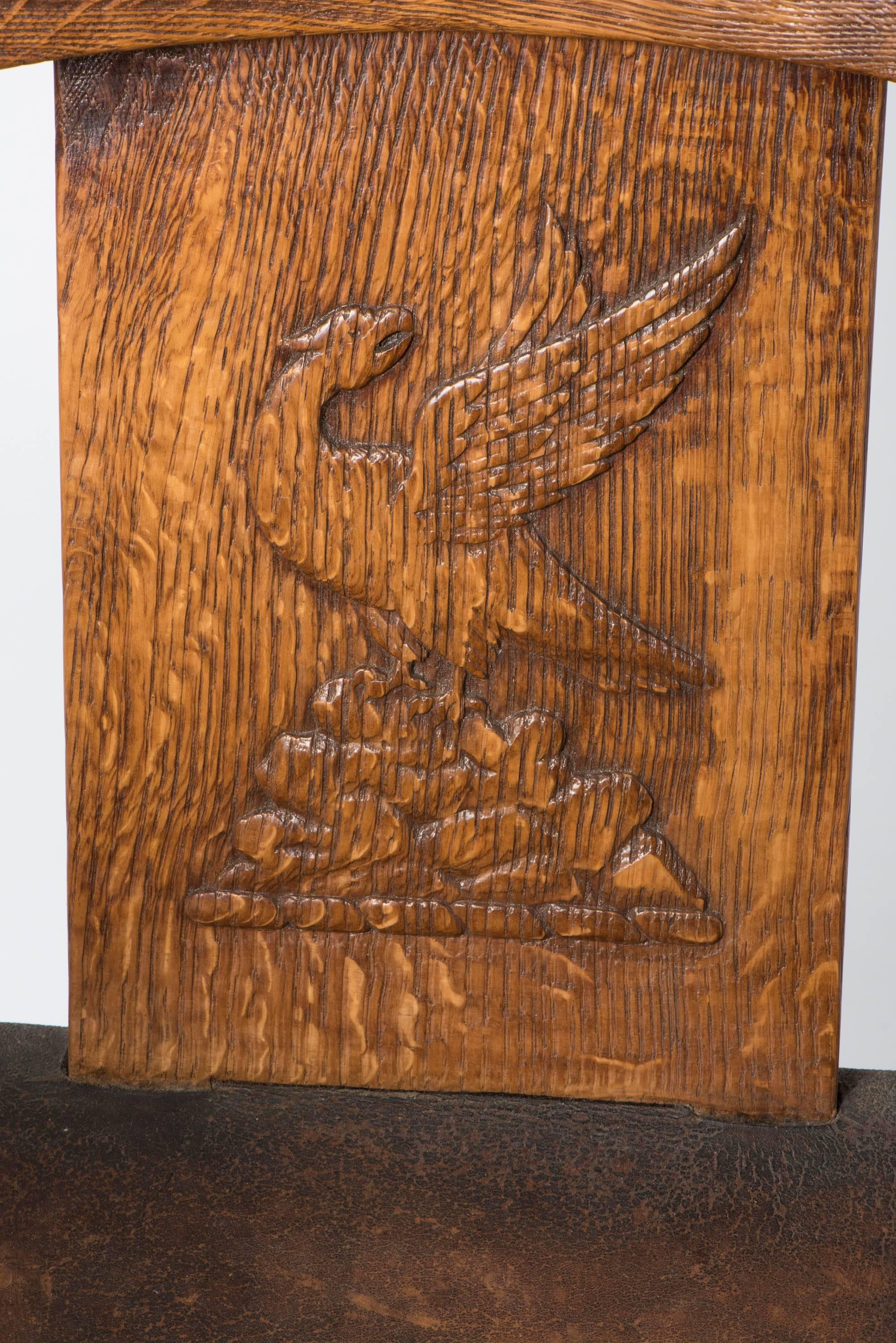 Hand-Carved Robert Mouseman Thompson carved oak 