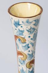 Doulton Lambeth large ceramic bottle shaped vase, England circa 1880