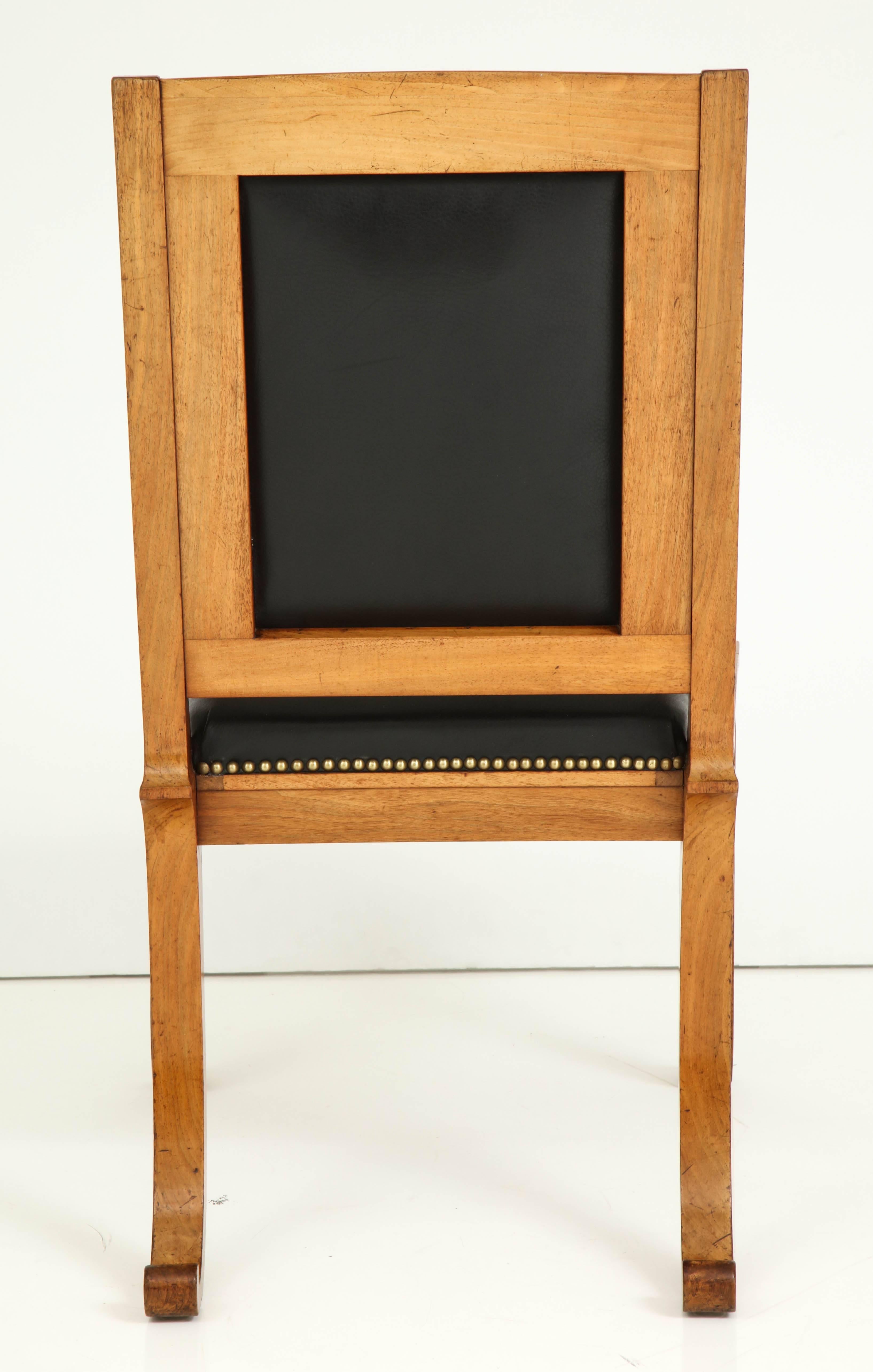 Rare German Fruitwood Klismos Chair, circa 1840s 3