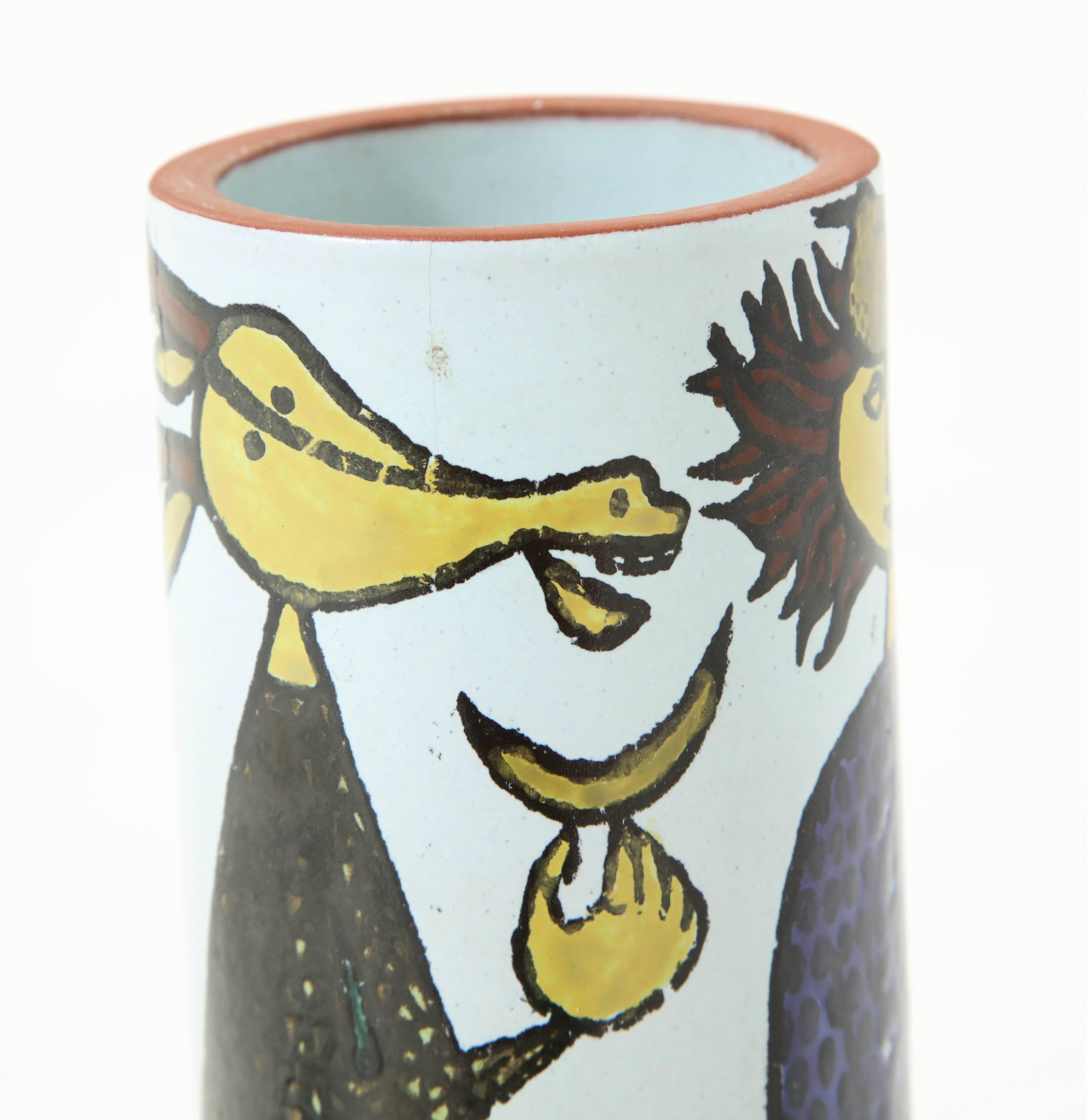 Vase by Stig Lindberg, Ceramic, Scandinavian Midcentury, Faience, circa 1950 1