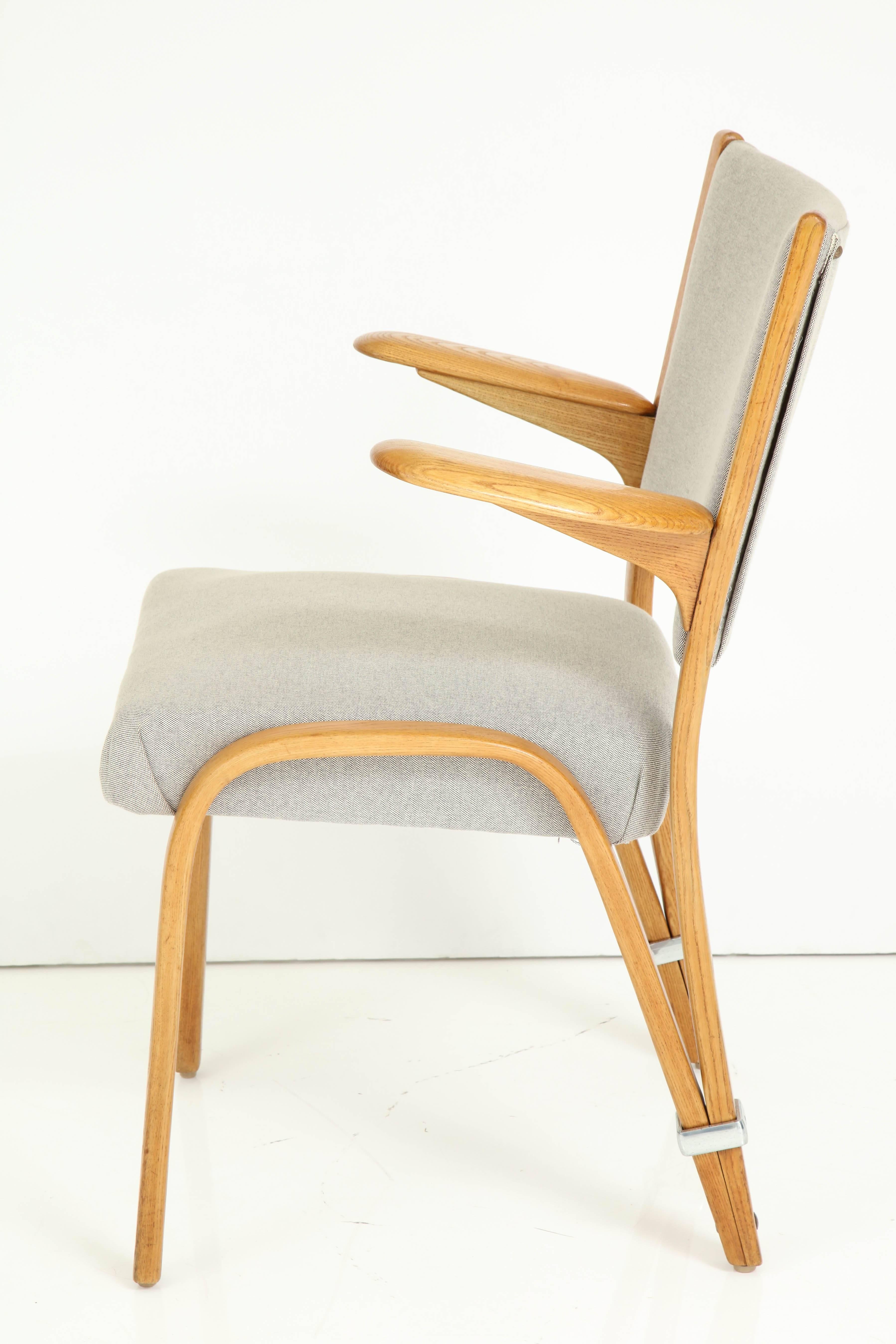 Rare Pair of 1950s Hugues Steiner Armchairs For Sale 5