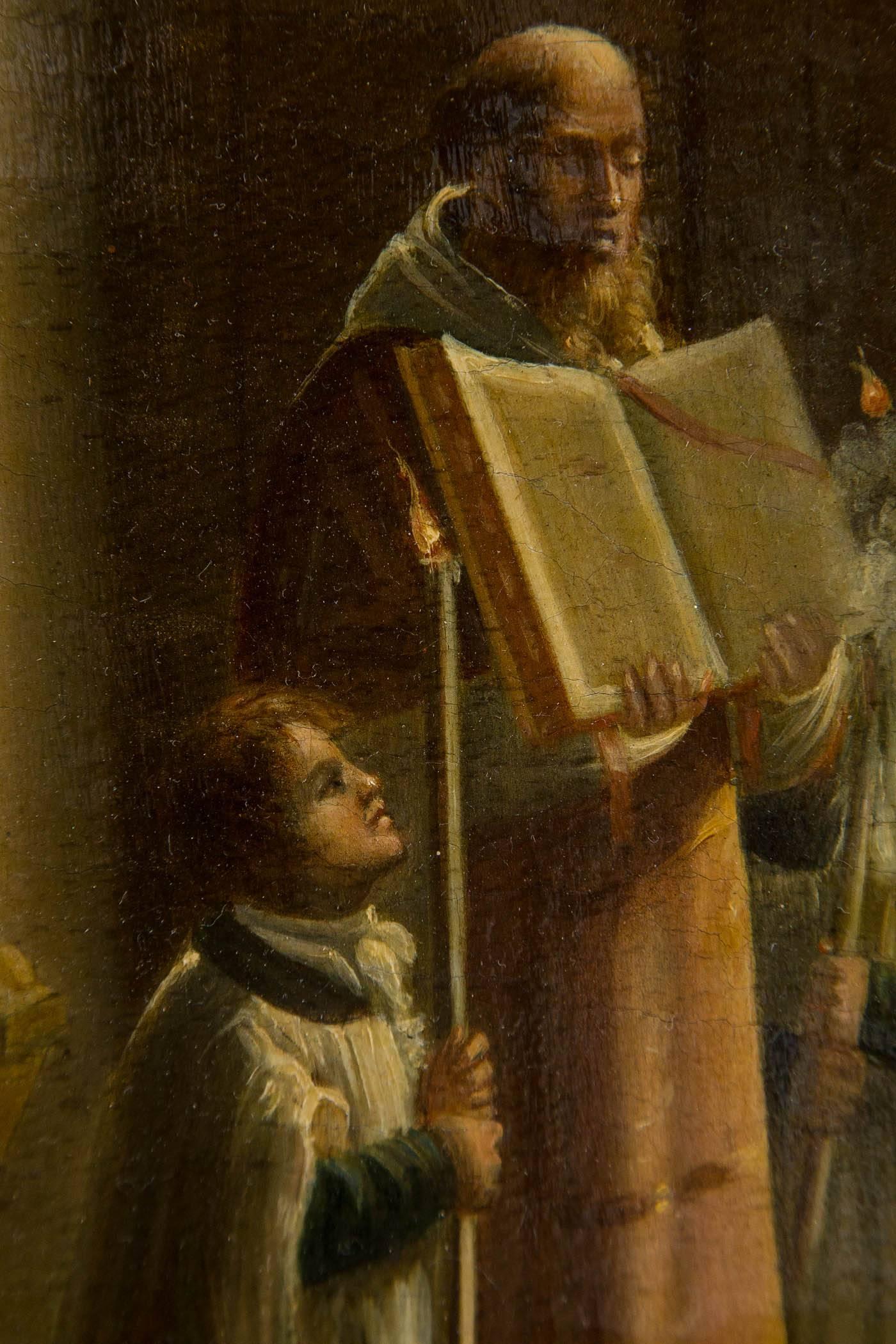 Rare 18th Century Church Ceremonial Painting In Excellent Condition For Sale In Stamford, CT