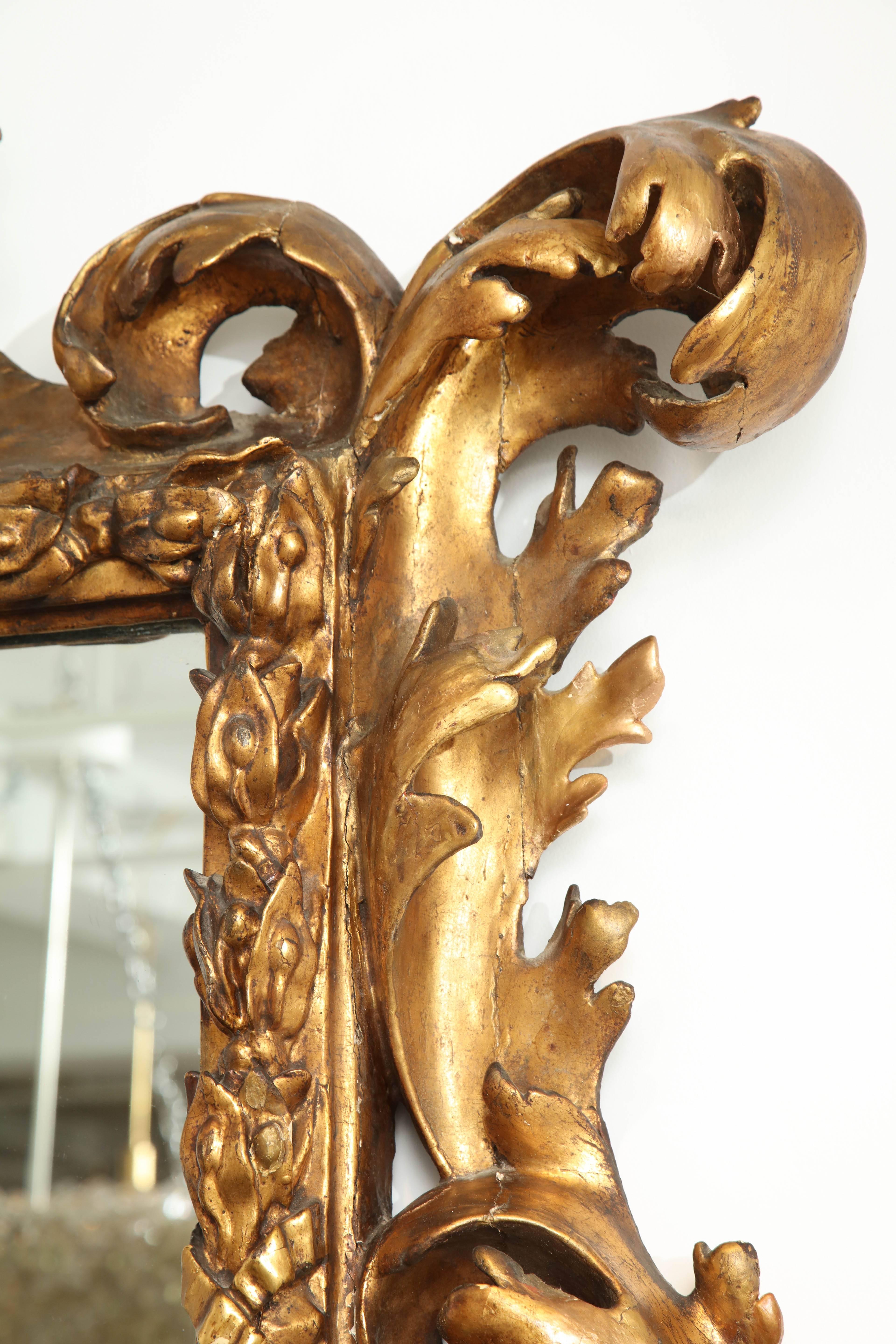 Fabulous 18th Century Italian Baroque Mirror In Good Condition In New York, NY