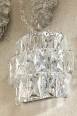 Kinkeldey Crystal Sconces with Nickel Plates, 1960s Austria