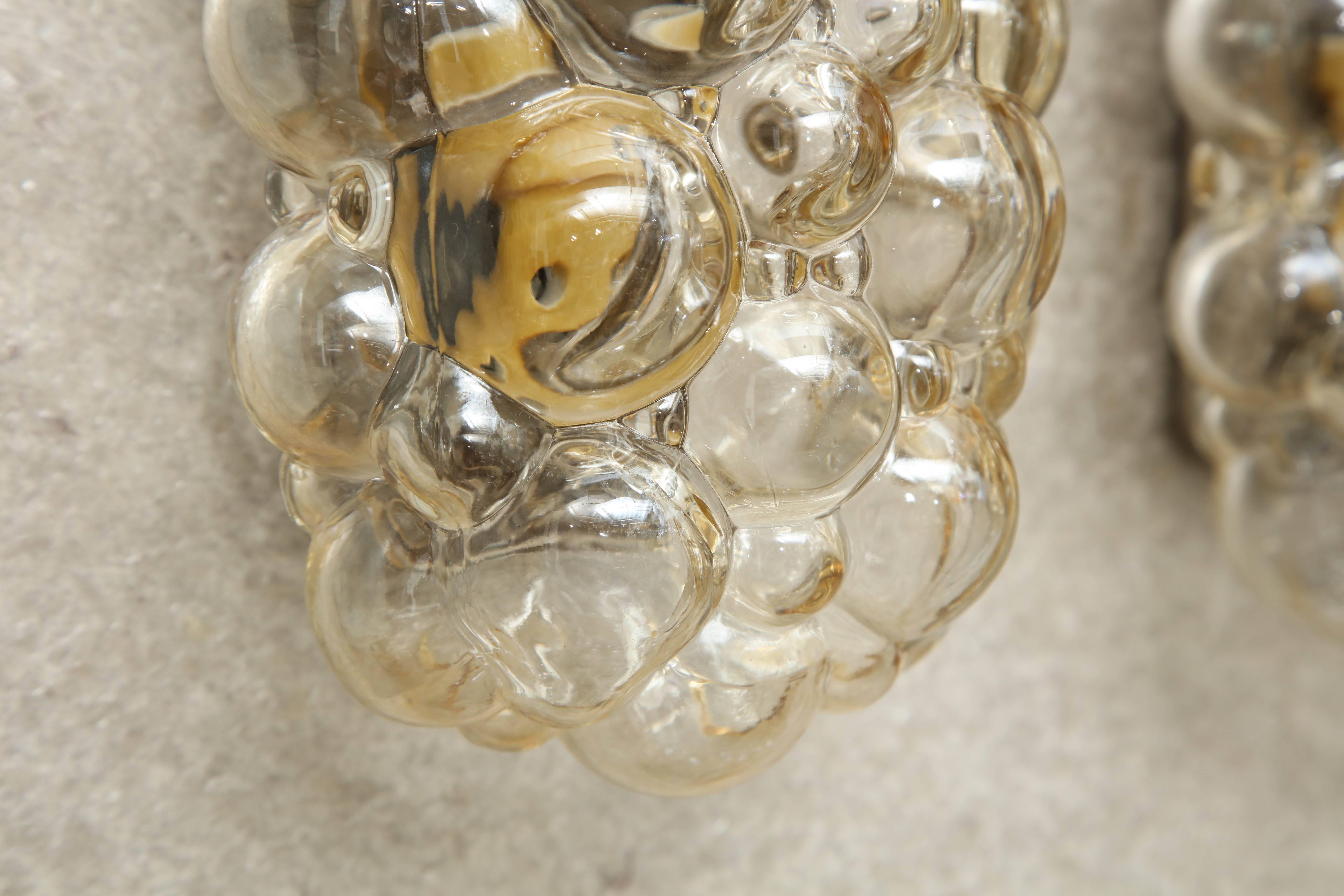 20th Century Helena Tynell / Limburg Bubble Glass Sconces, 2 pairs