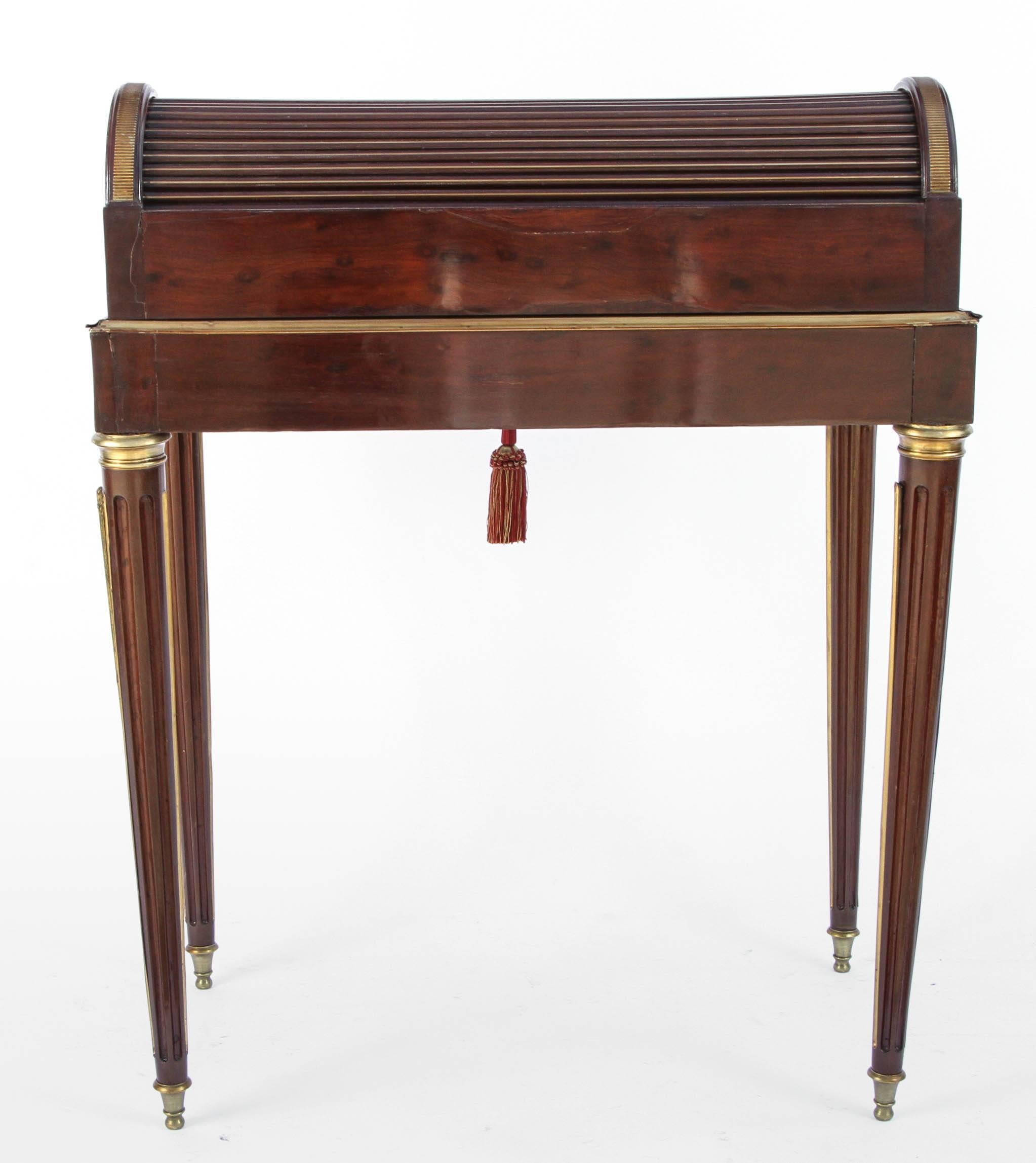 Französischer Miniatur-Schreibtisch mit Zylinder von Paul Sormani aus dem 19. Jahrhundert im Angebot 5