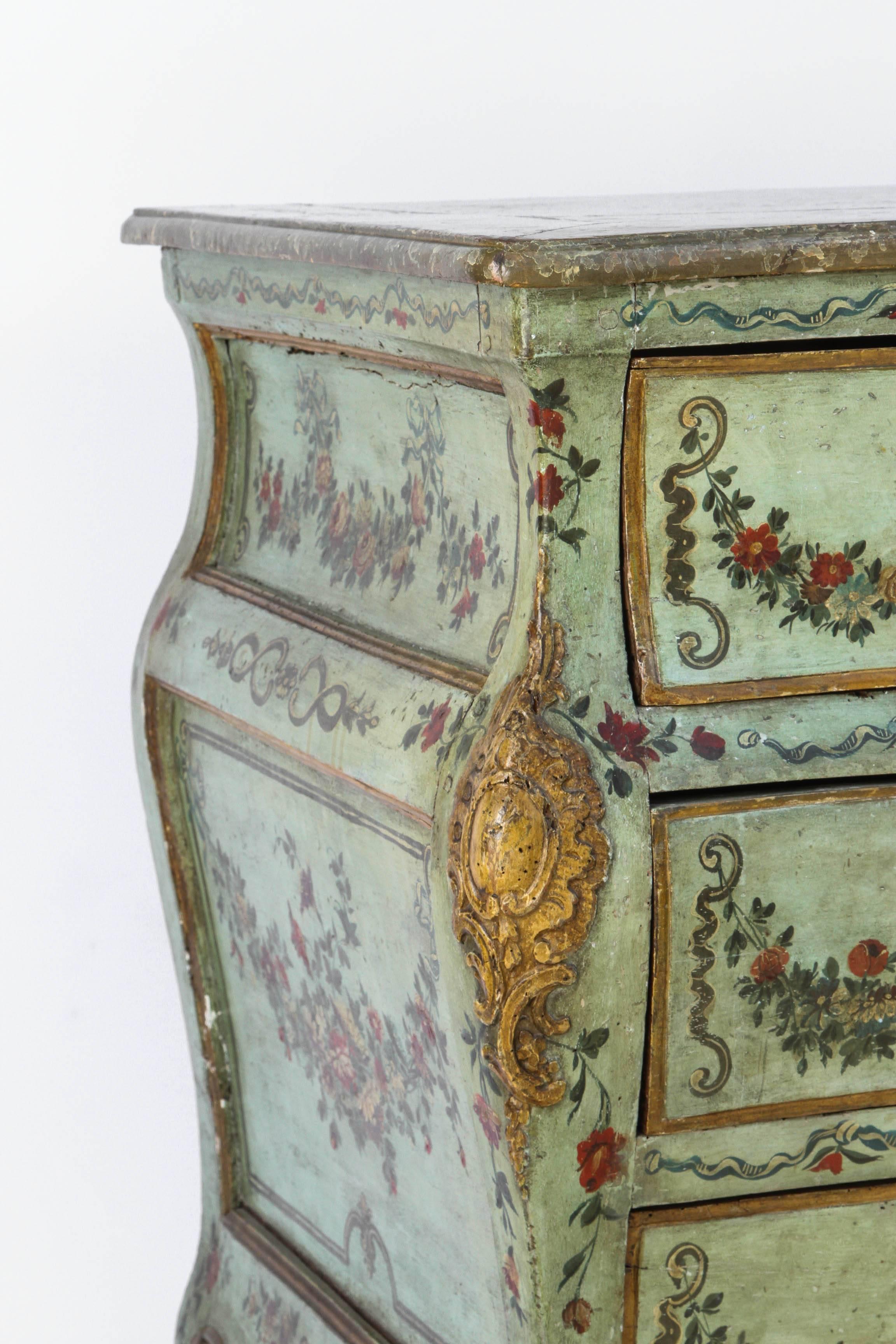 18th Century Venetian Painted Commode In Good Condition For Sale In Los Angeles, CA