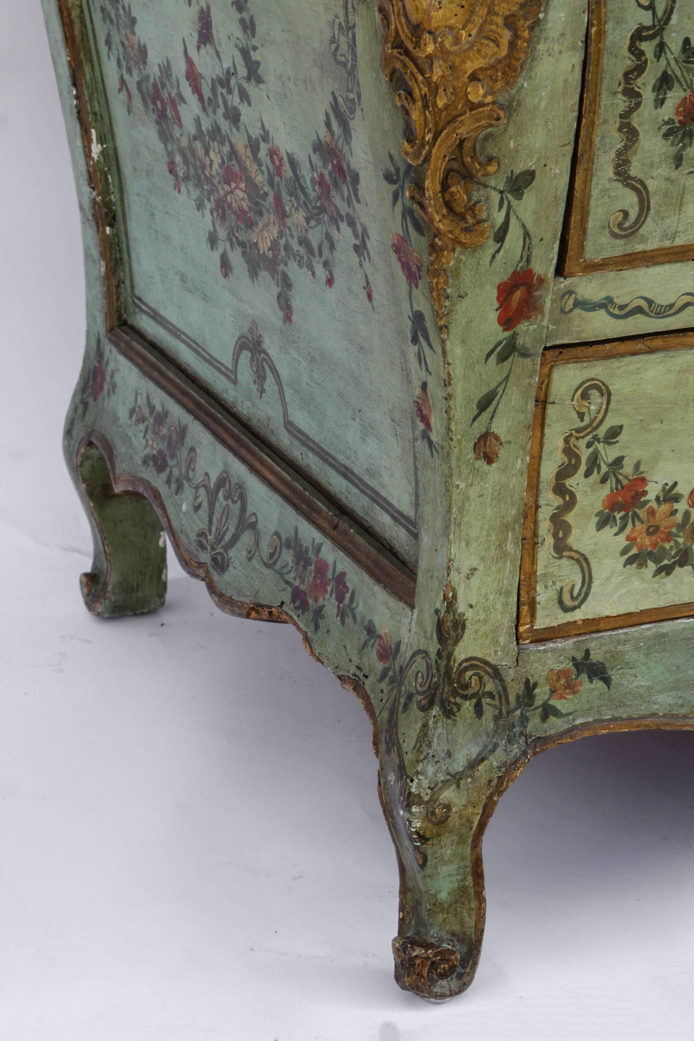 18th Century and Earlier 18th Century Venetian Painted Commode For Sale
