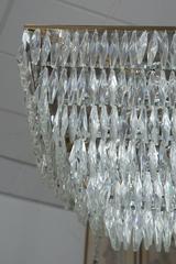 1960s Italian Rectangular Murano Crystal Chandelier