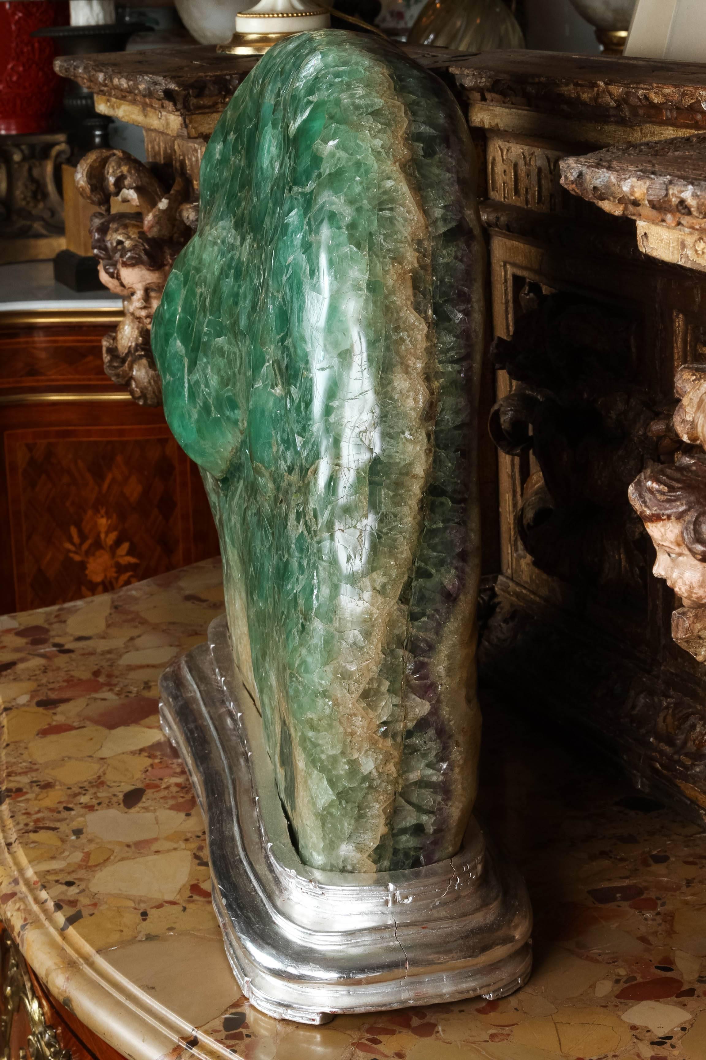 Large Fluorite Sculpture In Good Condition For Sale In Los Angeles, CA