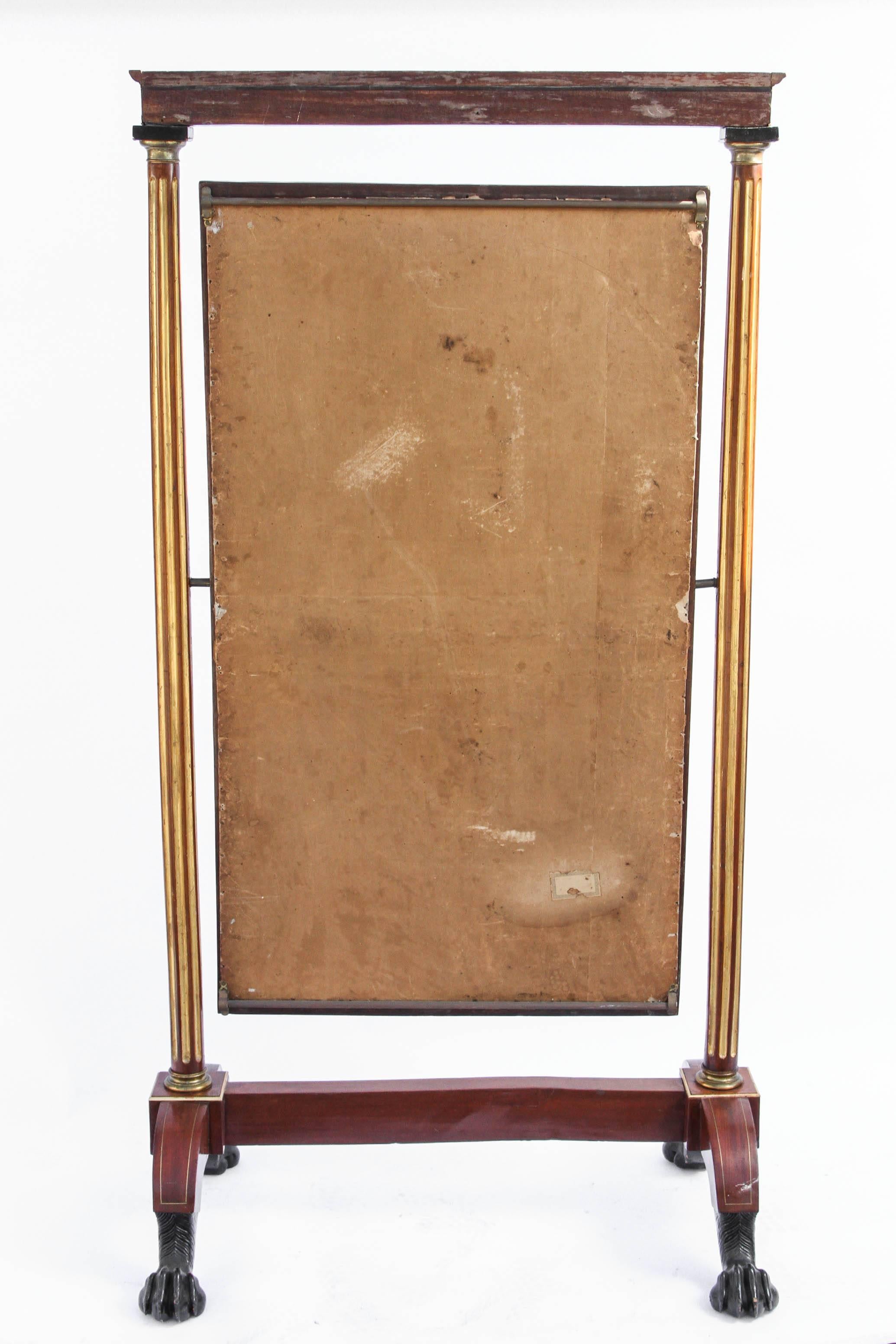 19th Century French Brass Mounted Cheval Mirror 4