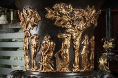 Pair of Early 19th Century French Empire Campaign Urns