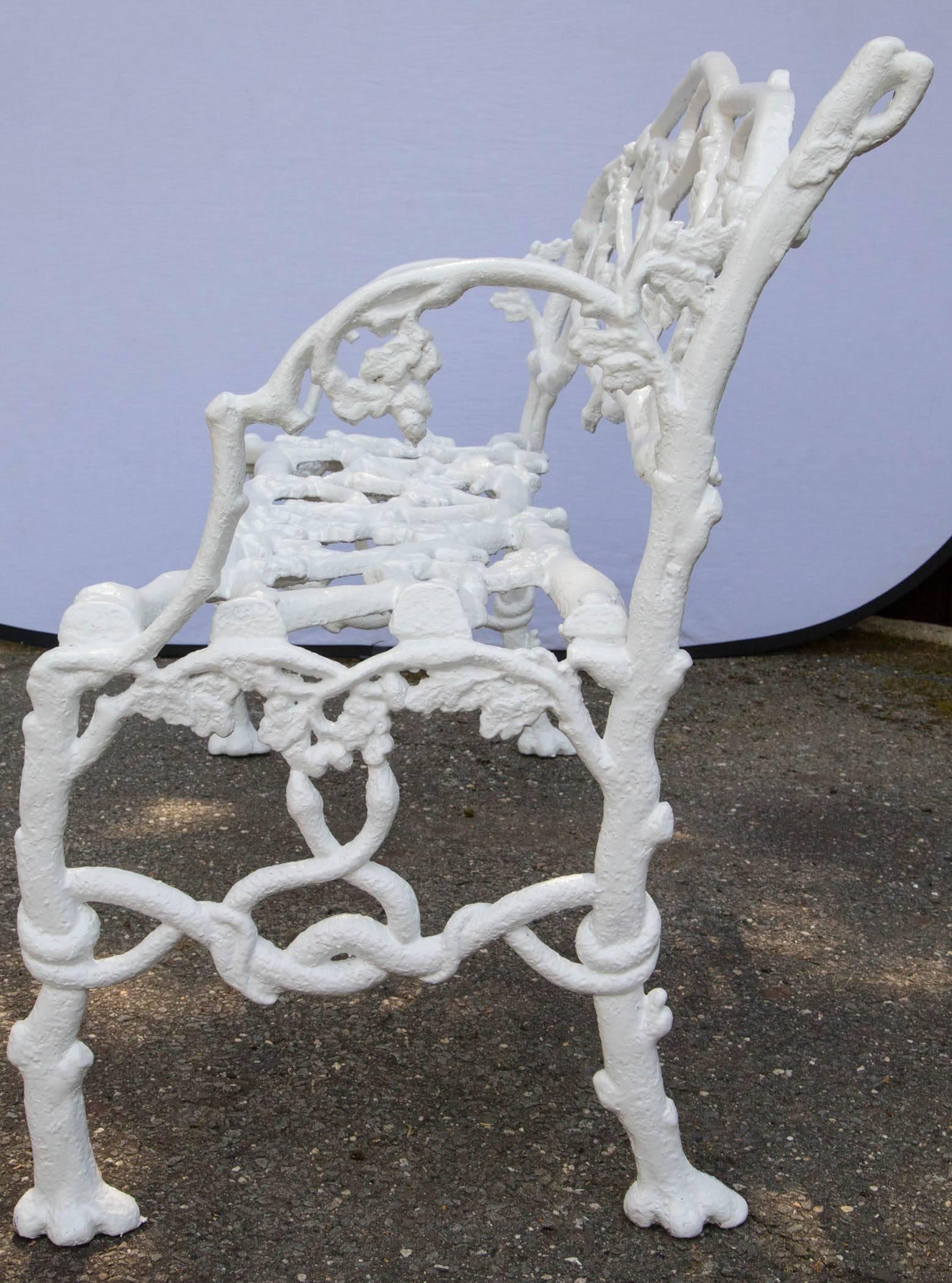  Cast Iron Floral Garden Bench For Sale 2