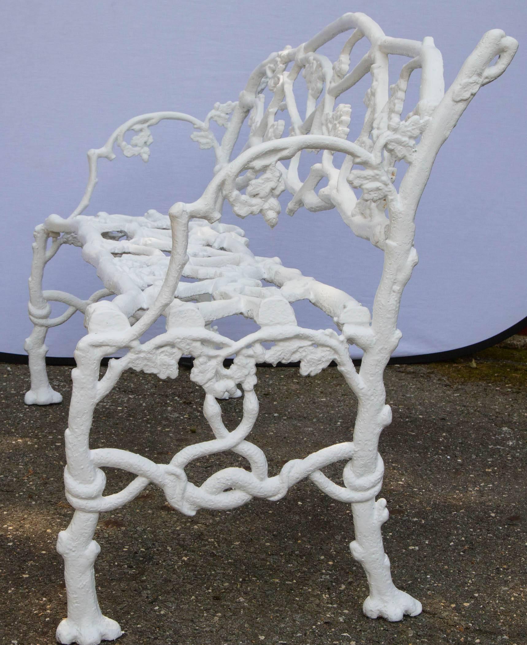  Cast Iron Floral Garden Bench For Sale 3