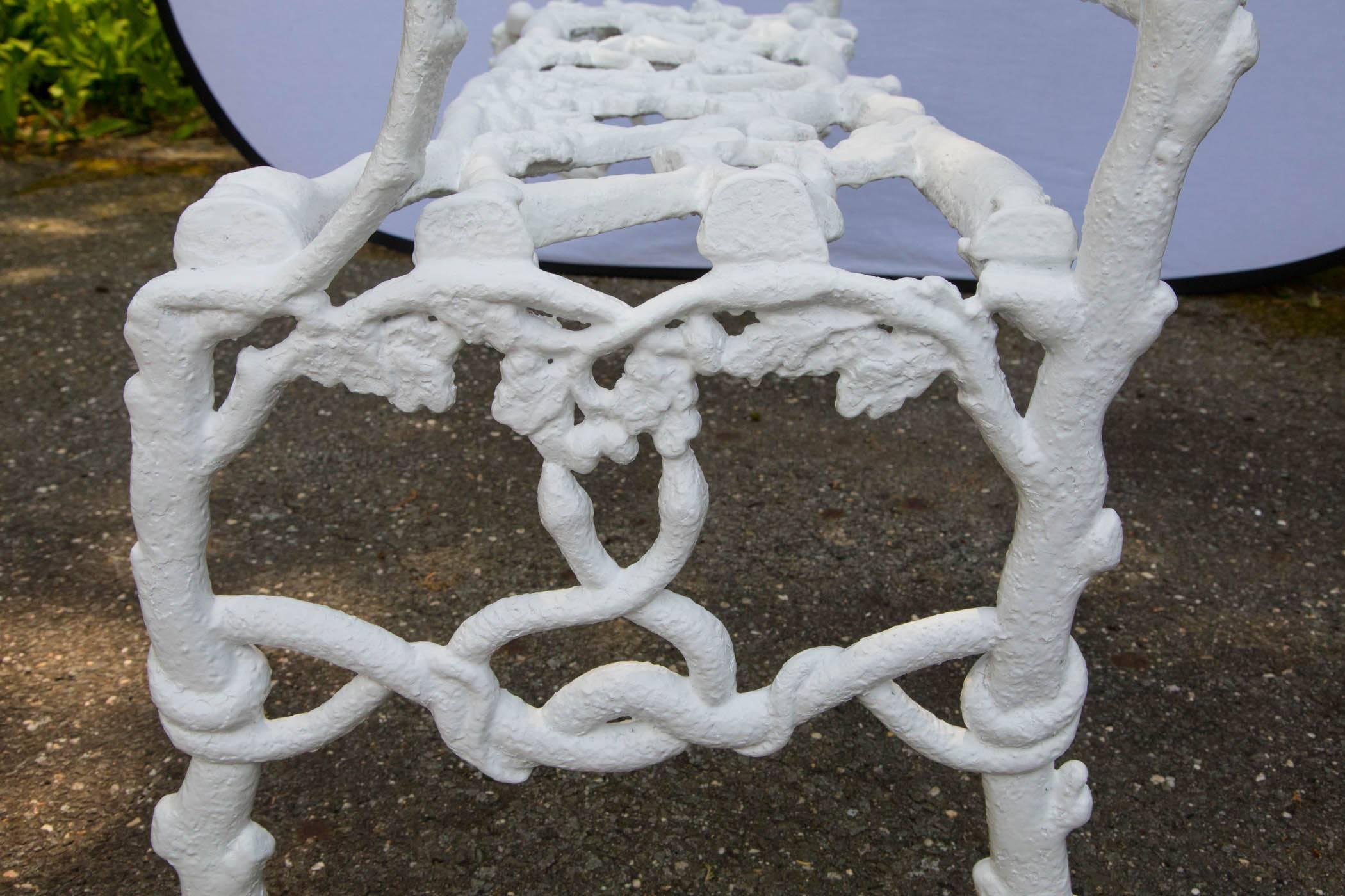  Cast Iron Floral Garden Bench For Sale 4