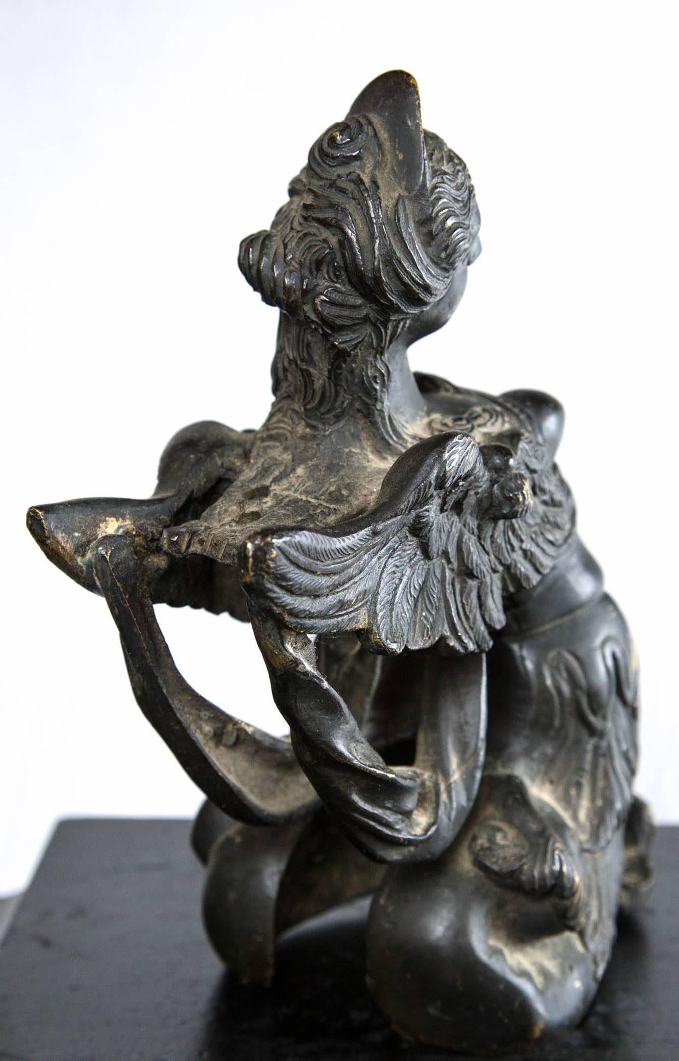 Cast Pair of Italian Renaissance Bronze Female Figures