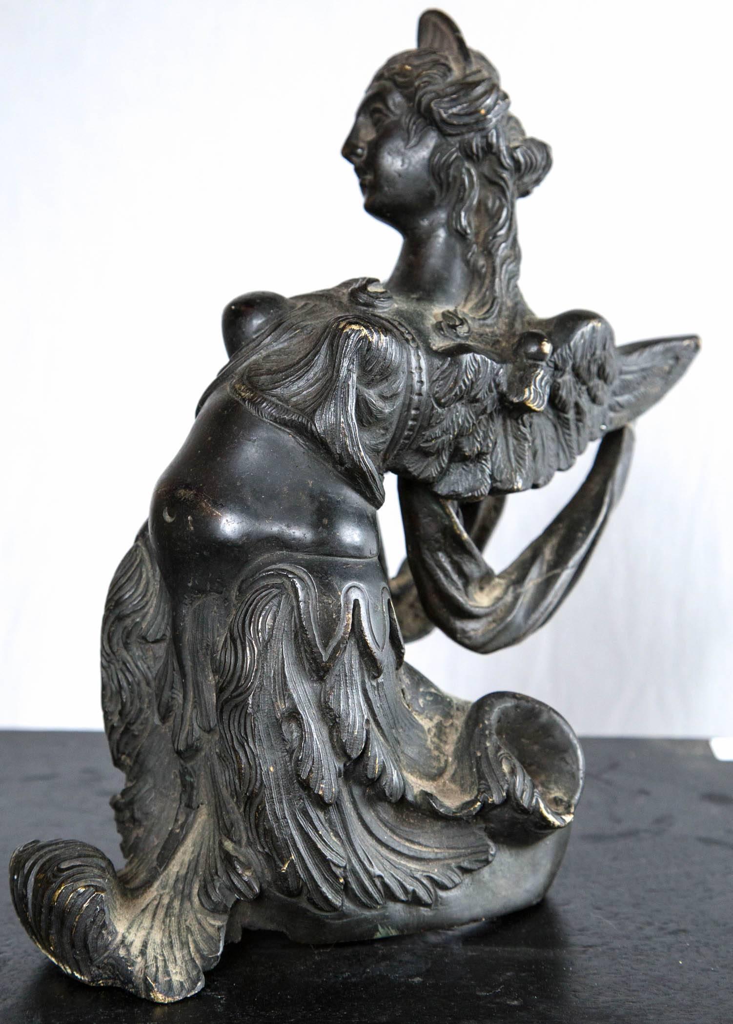 17th Century Pair of Italian Renaissance Bronze Female Figures