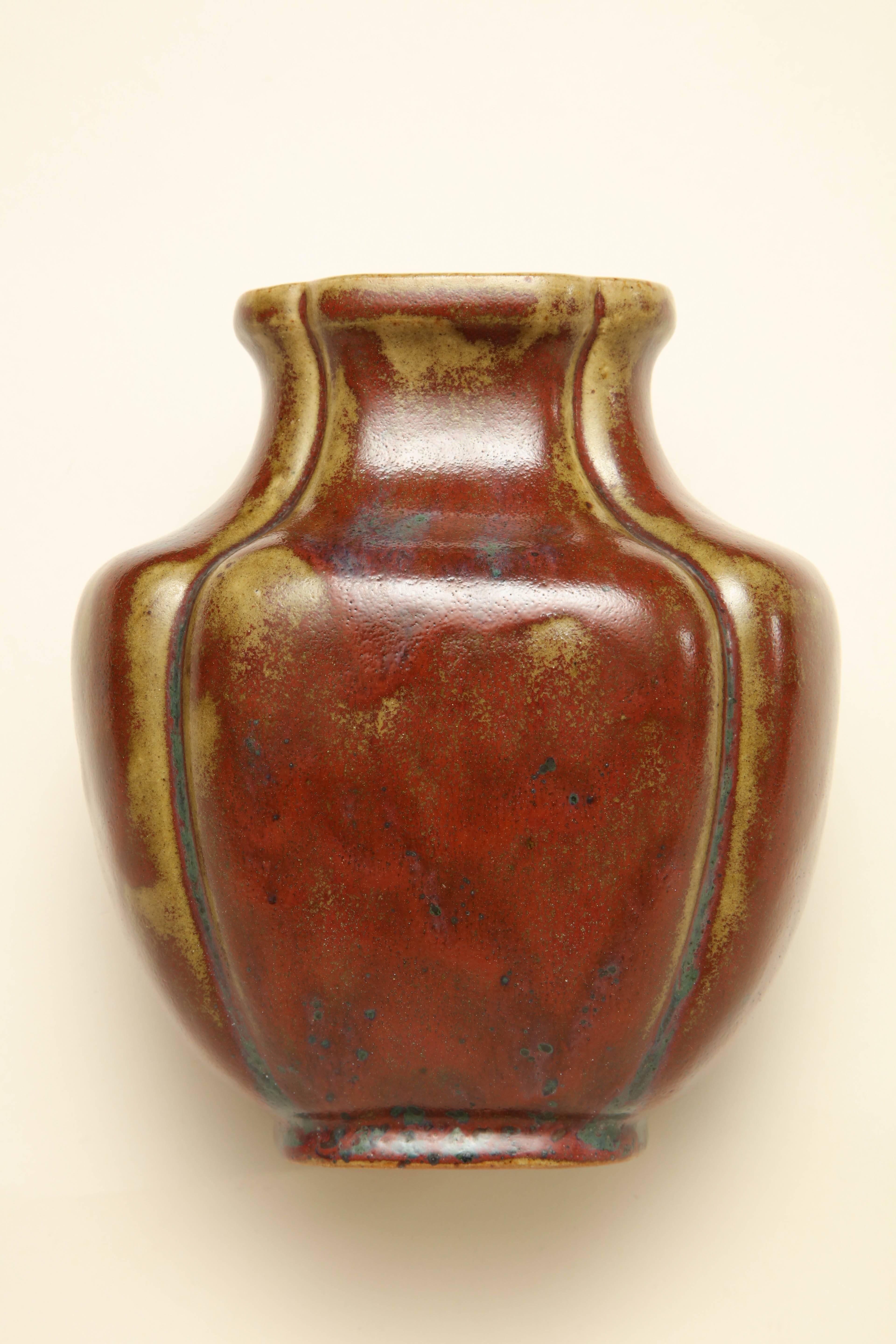 Emile Decoeur French Art Deco Stoneware Vase In Excellent Condition For Sale In New York, NY