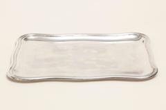 French Art Deco Sterling Silver Small Rectangular Tray