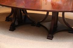 Large Oval Dining Table, Double Pedestal, Mid-Century, Mahogany with Large Leaf