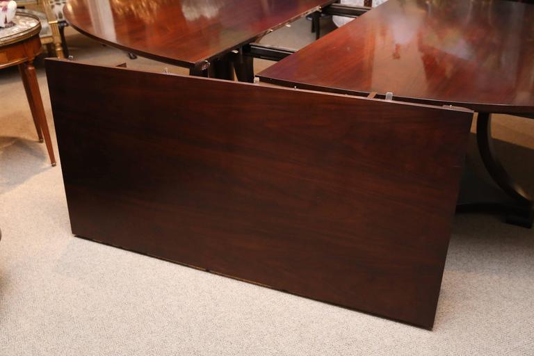 Large Oval Dining Table, Double Pedestal, MidCentury, Mahogany with