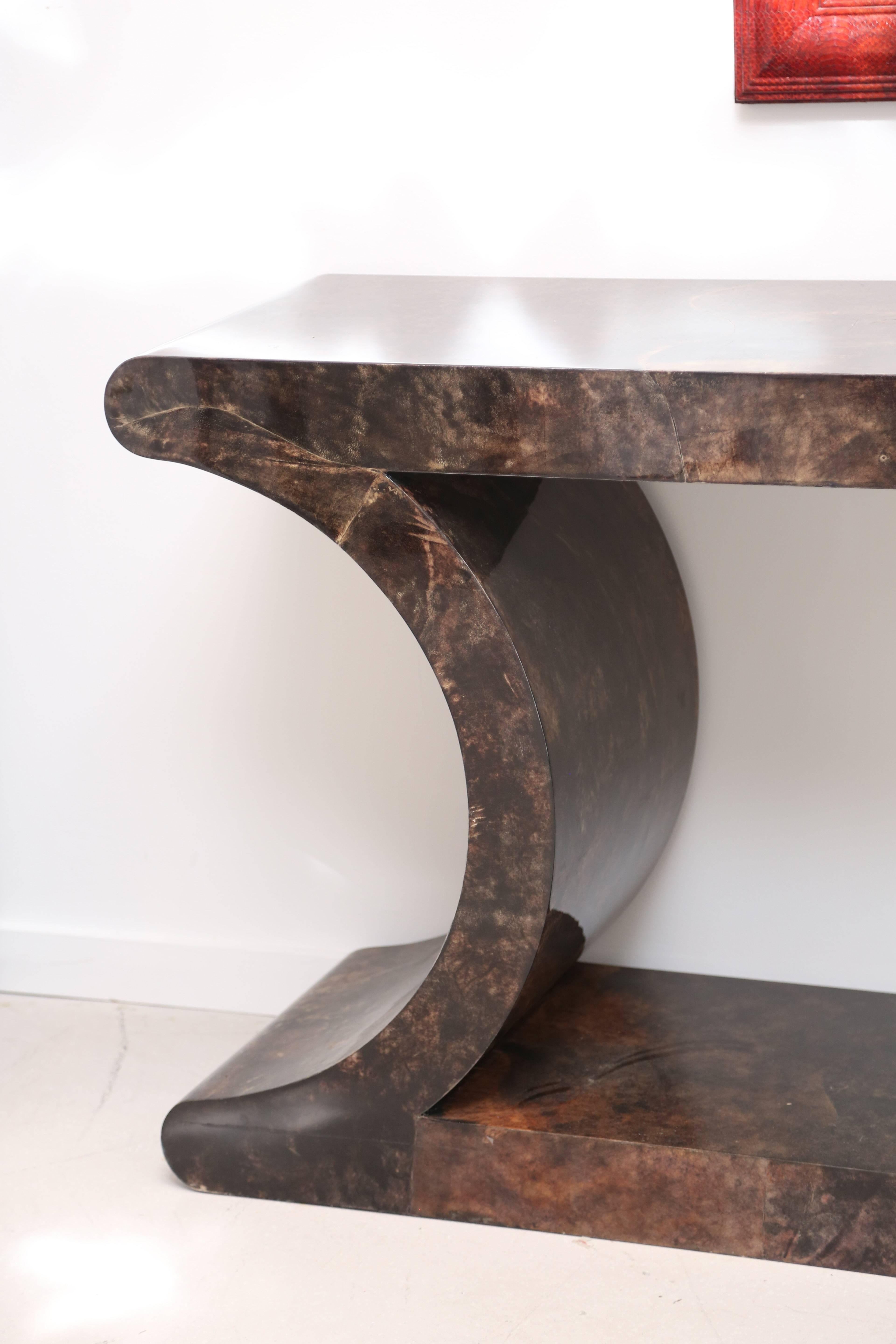 Post-Modern J. Robert Scott Goatskin Console