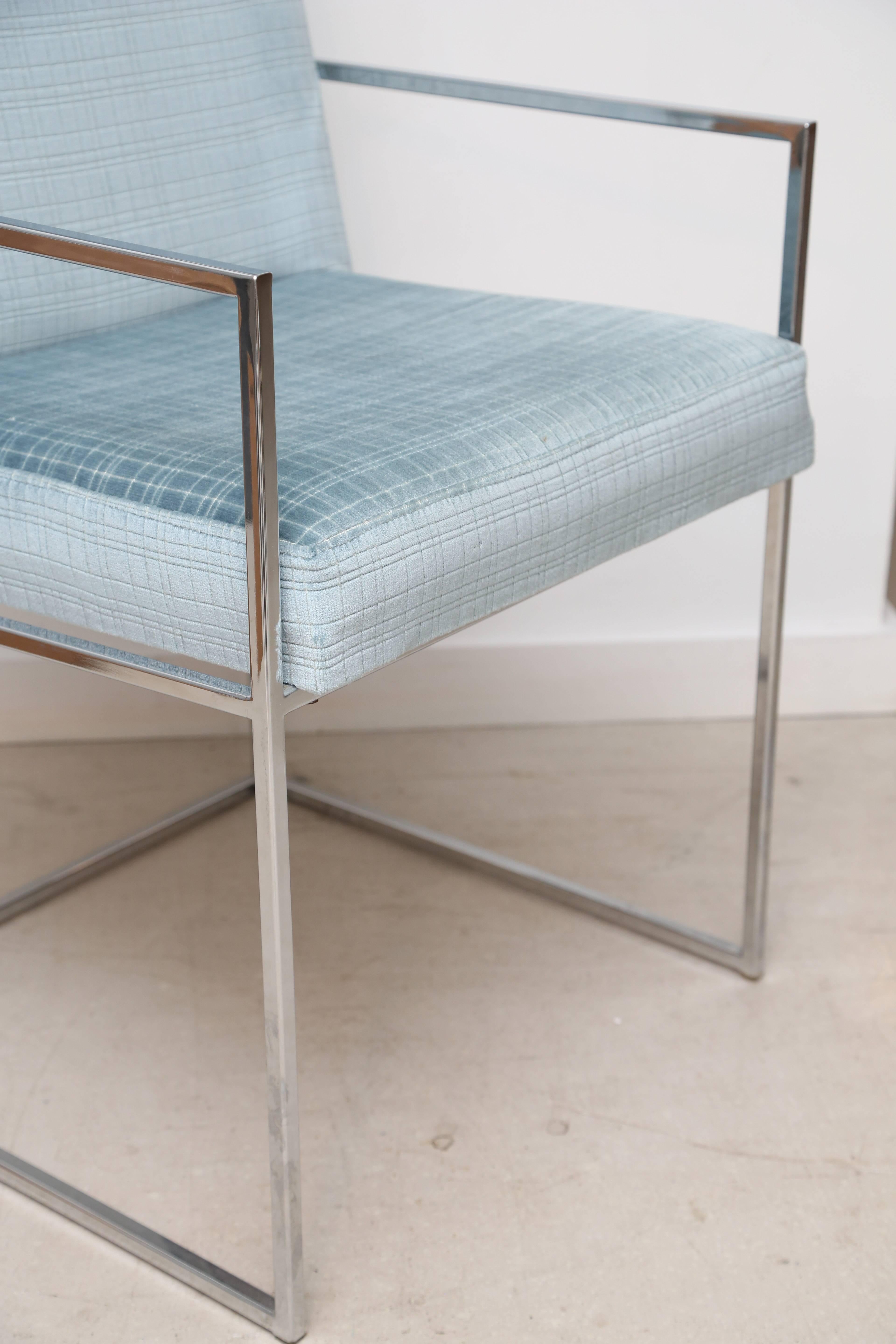 Chrome Set of Milo Baughman Dining Chairs