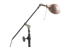 1940s Industrial Boom Articulating Floor Lamp