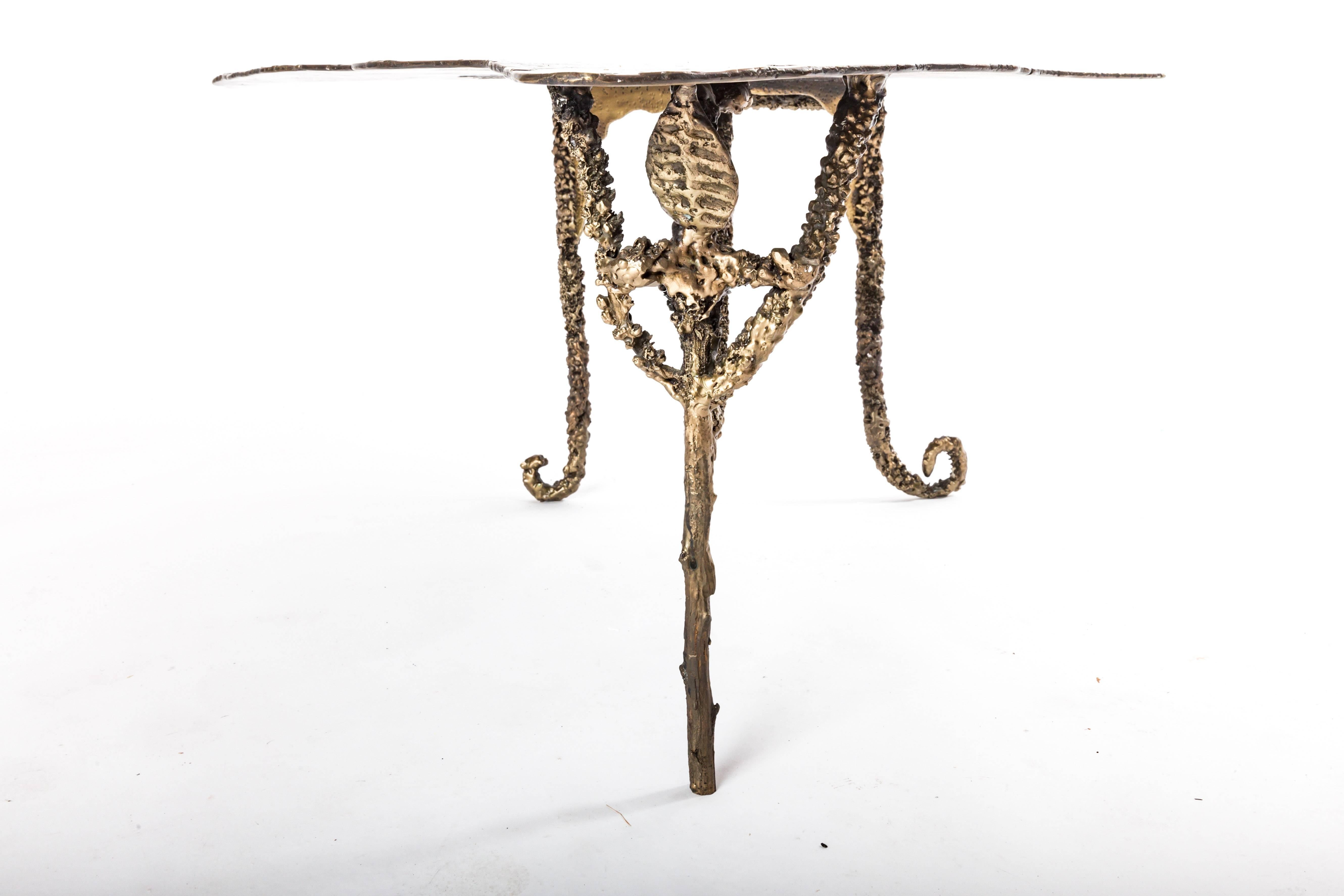 Bronze Table basse en bronze moulé faite sur-mesure en vente