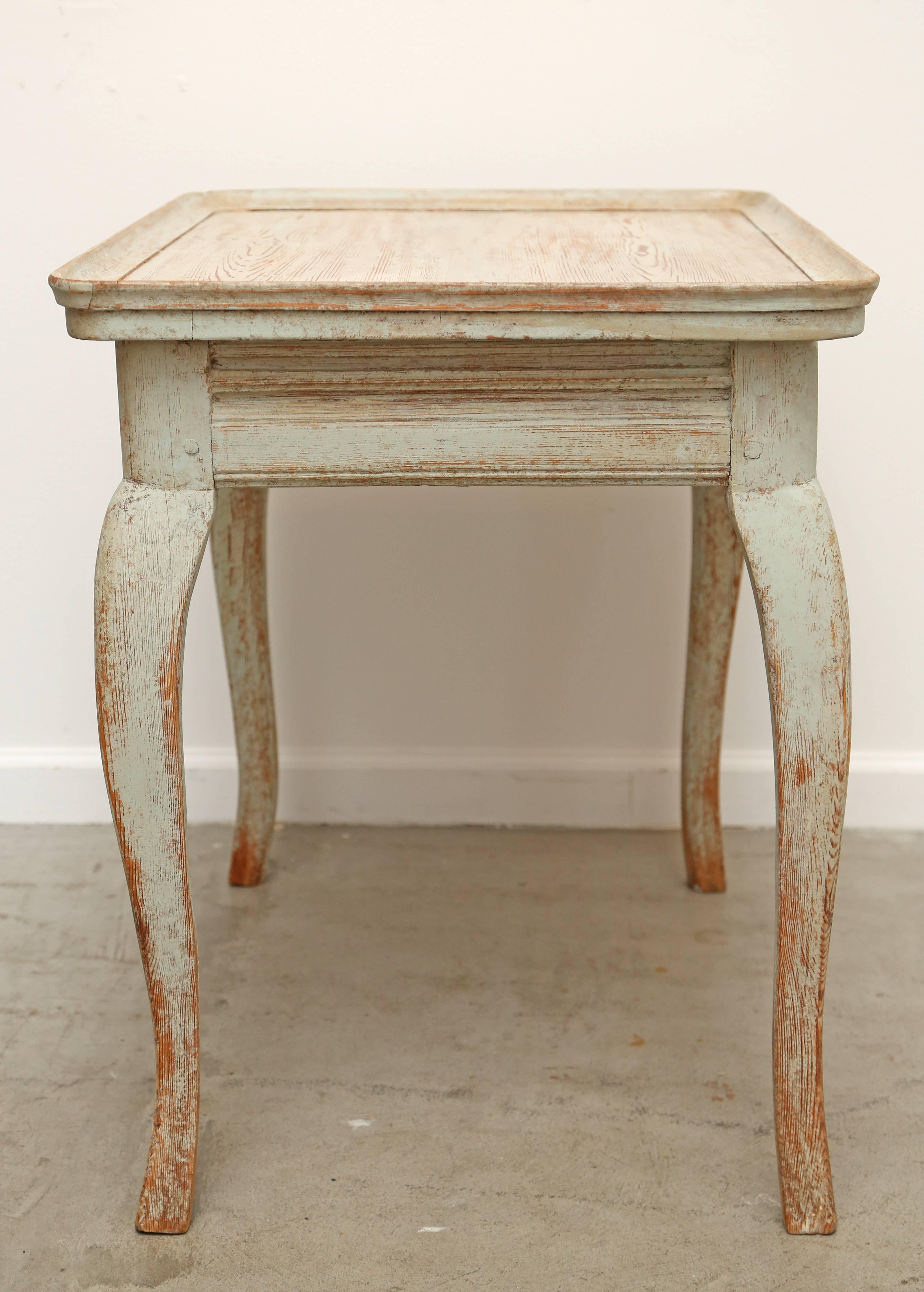 Wood Antique Swedish Baroque Painted Table, Late 18th Century For Sale