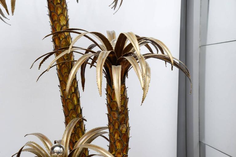 Maison Jansen Brass Palm Trees Floor Lamp At 1stdibs Mid Century Modern Maison Jansen Brass Palm Trees Floor Lamp For