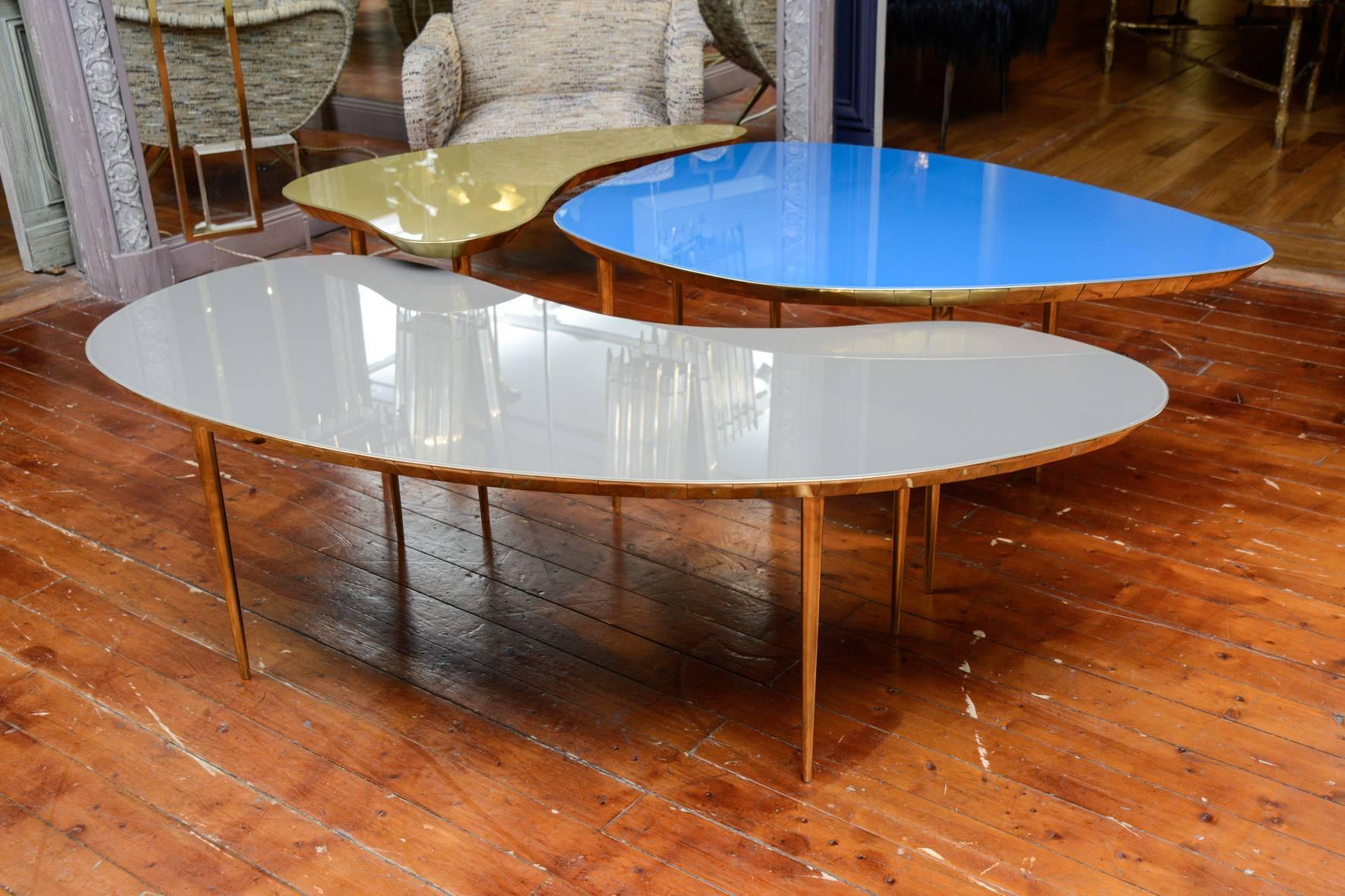 Contemporary Set of Three Free Shape Low Tables