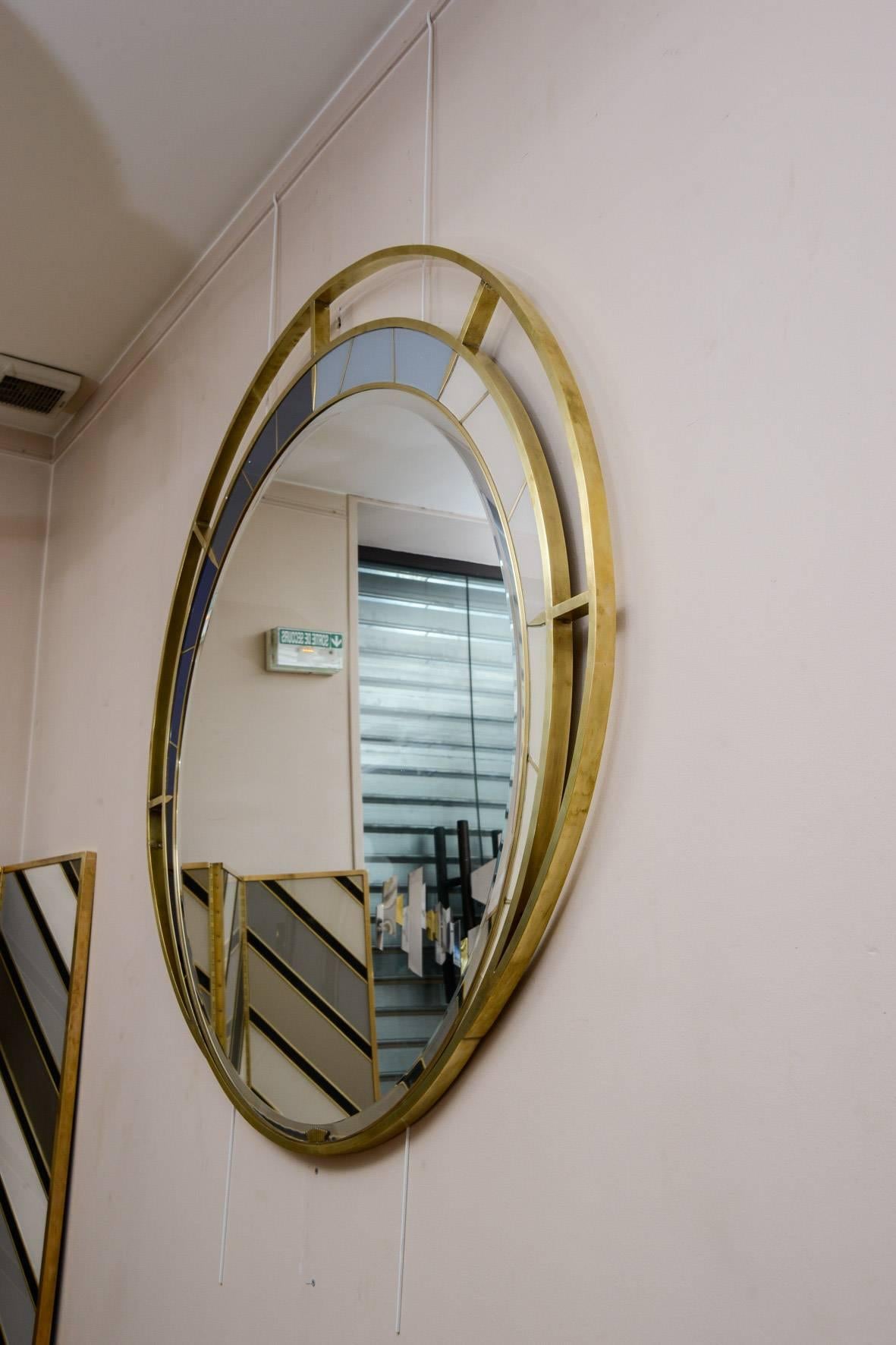 Late 20th Century Exceptional Pair of Large Round Mirrors