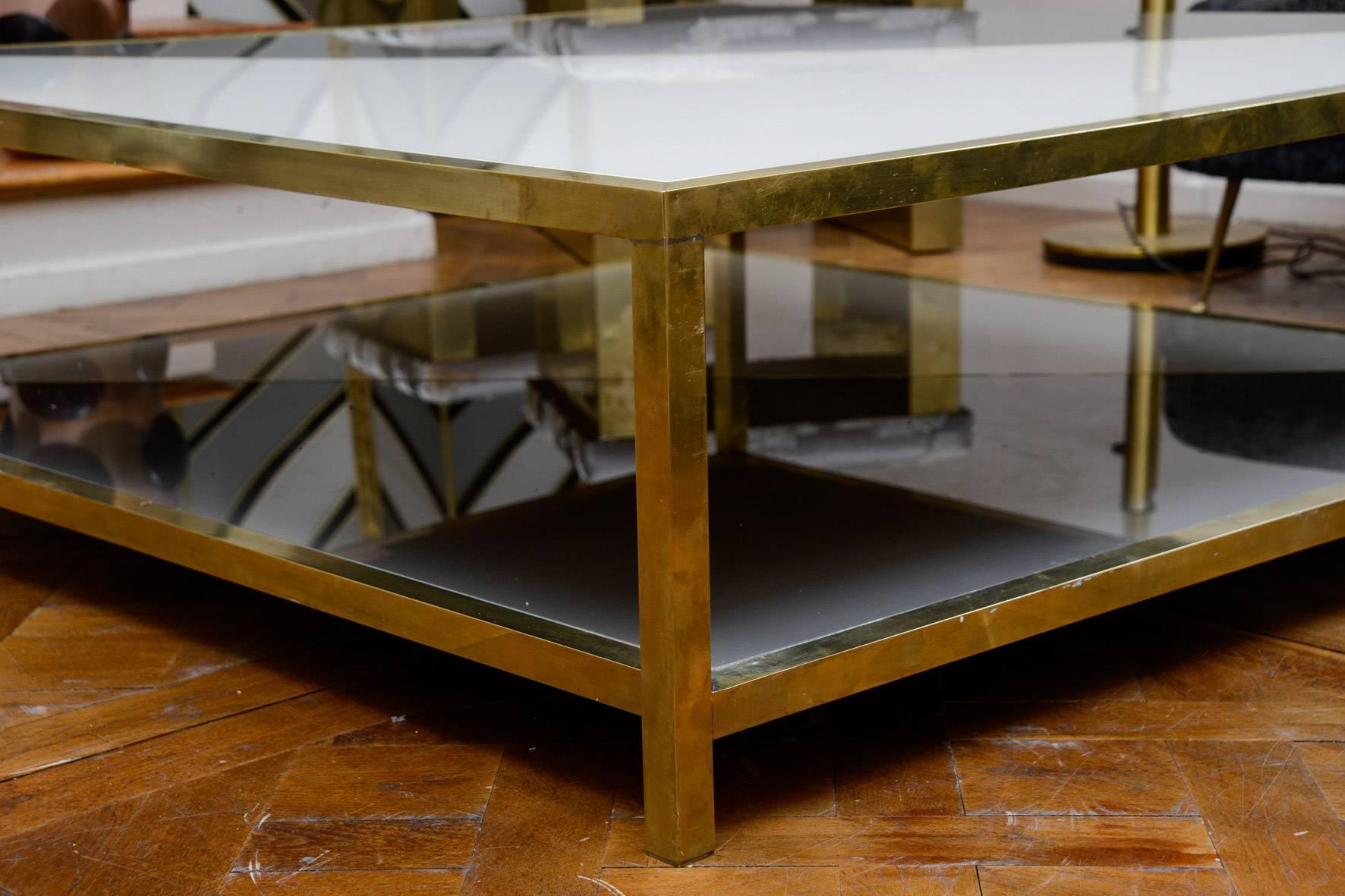 table basse miroir vintage