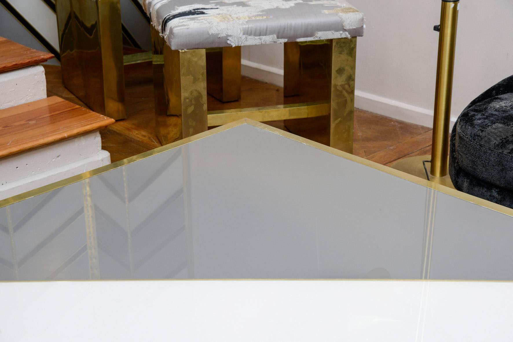 table basse laiton vintage