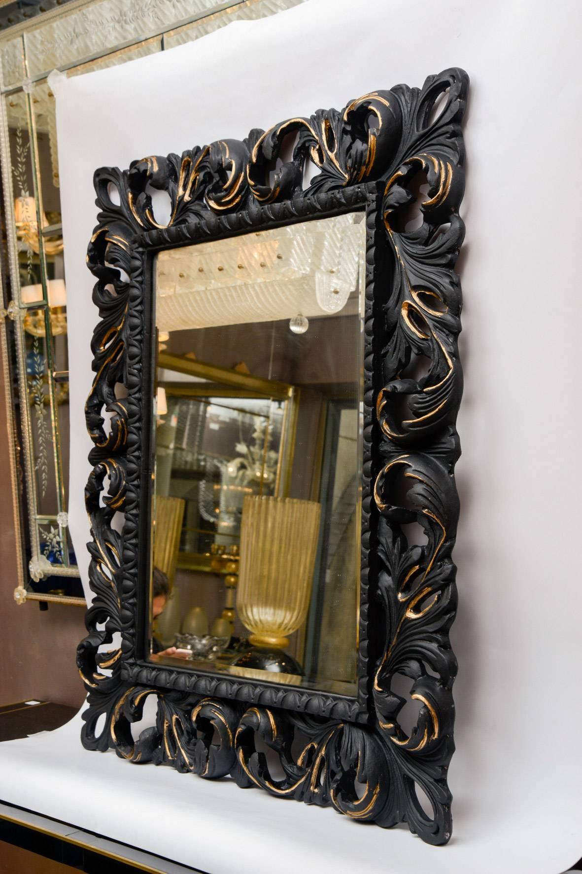 Mirror Surrounding by Wood in the Style of Napoleon III In Excellent Condition For Sale In Saint ouen, FR