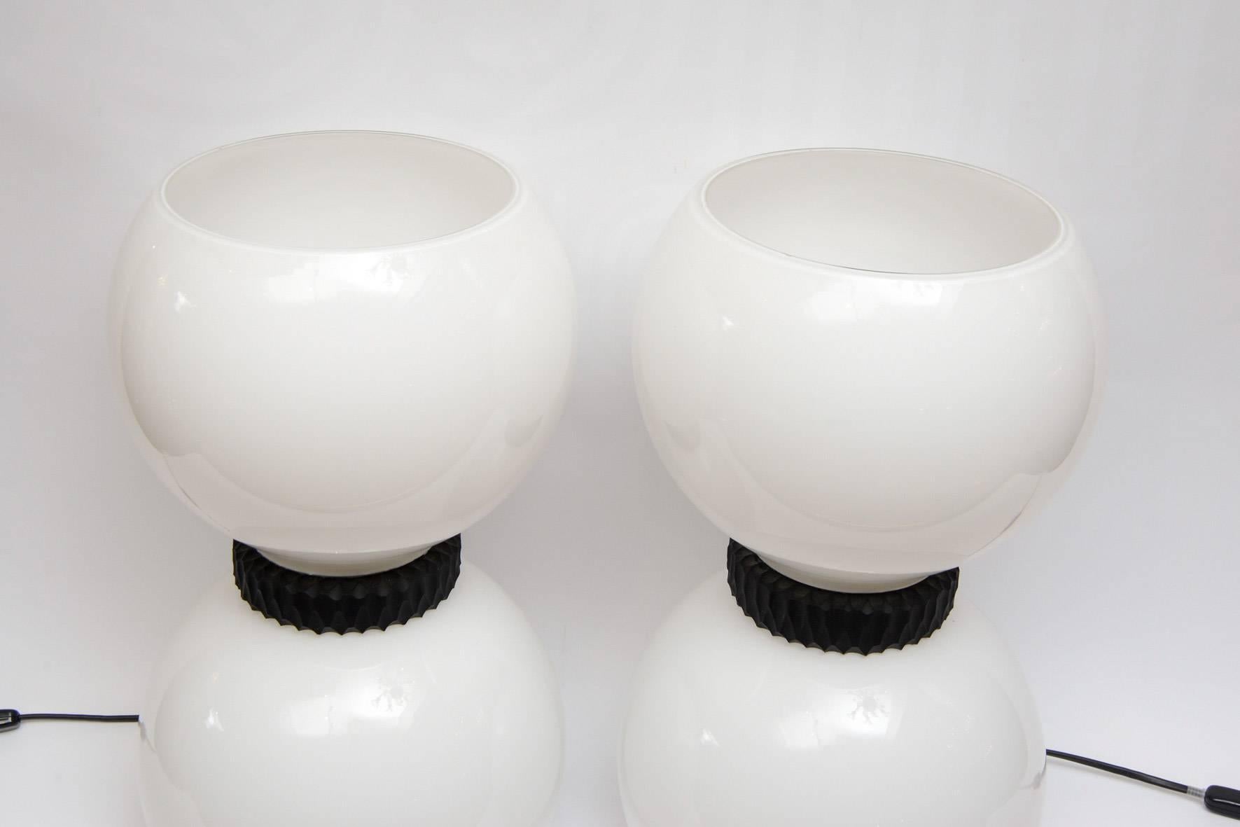 Pair of Table Lamps in Murano Glass 1