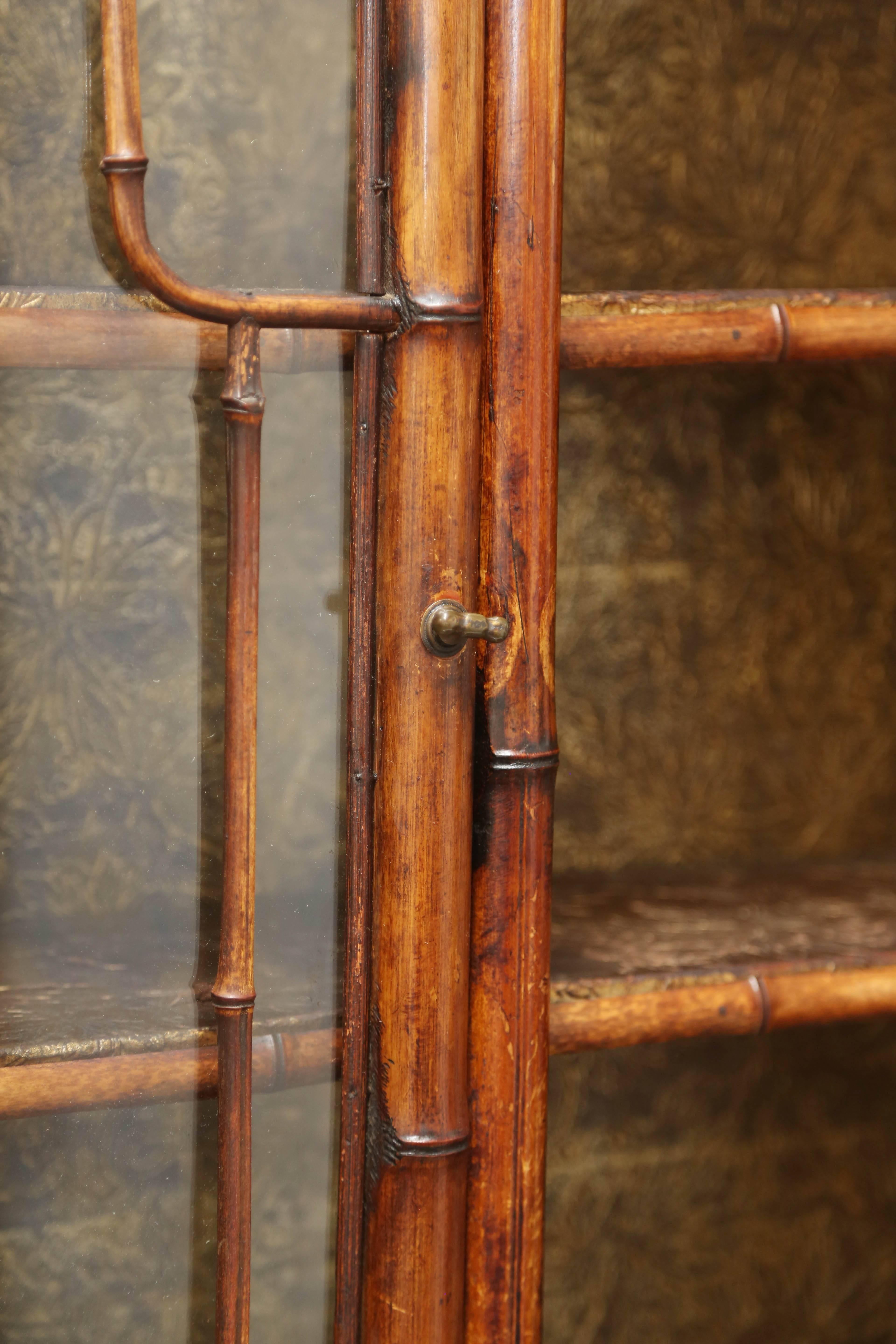 Beautiful 19th Century English Bamboo Cabinet or Bookcase 3