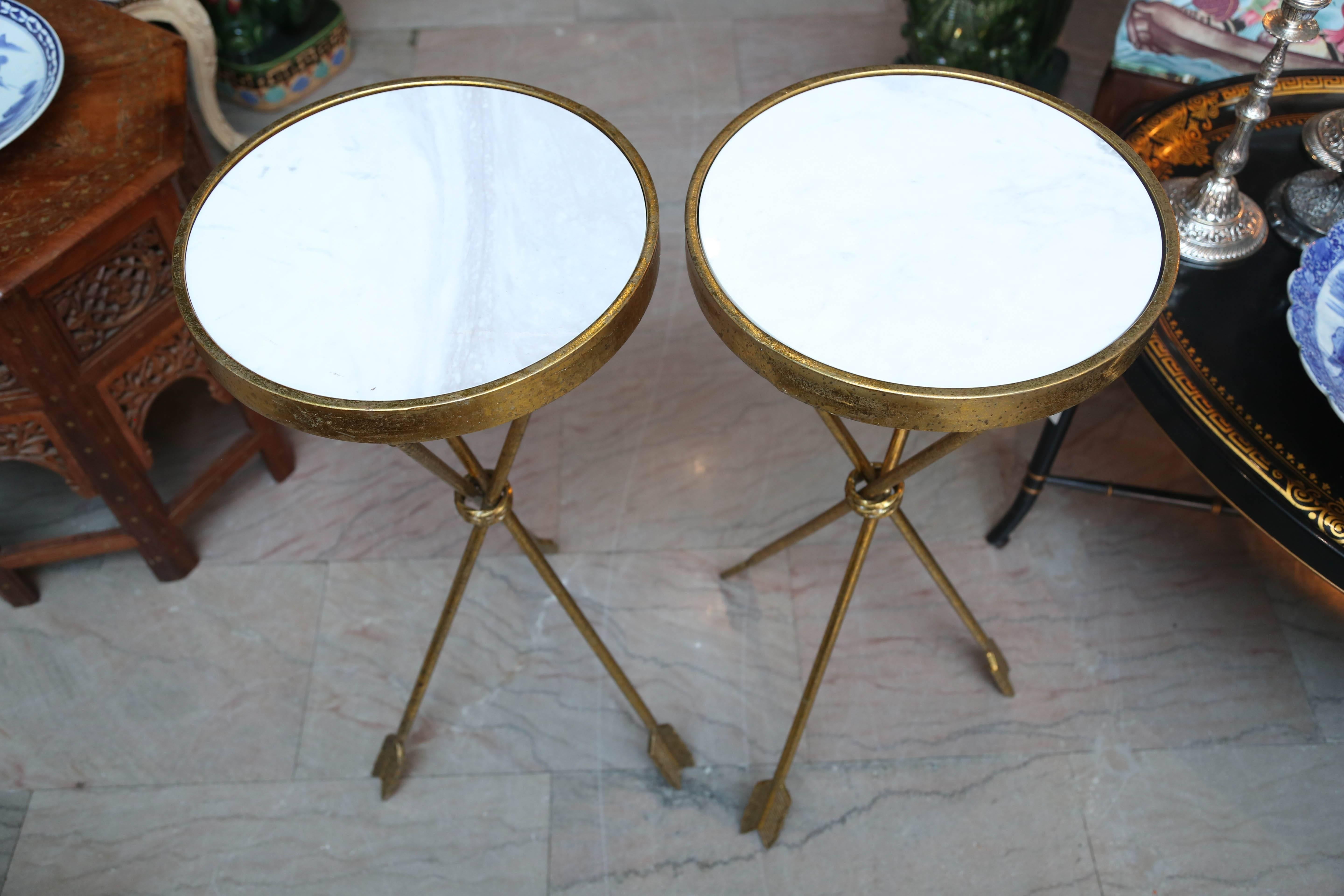 Pair of Mid-Century Italian Gueridon In Good Condition In West Palm Beach, FL