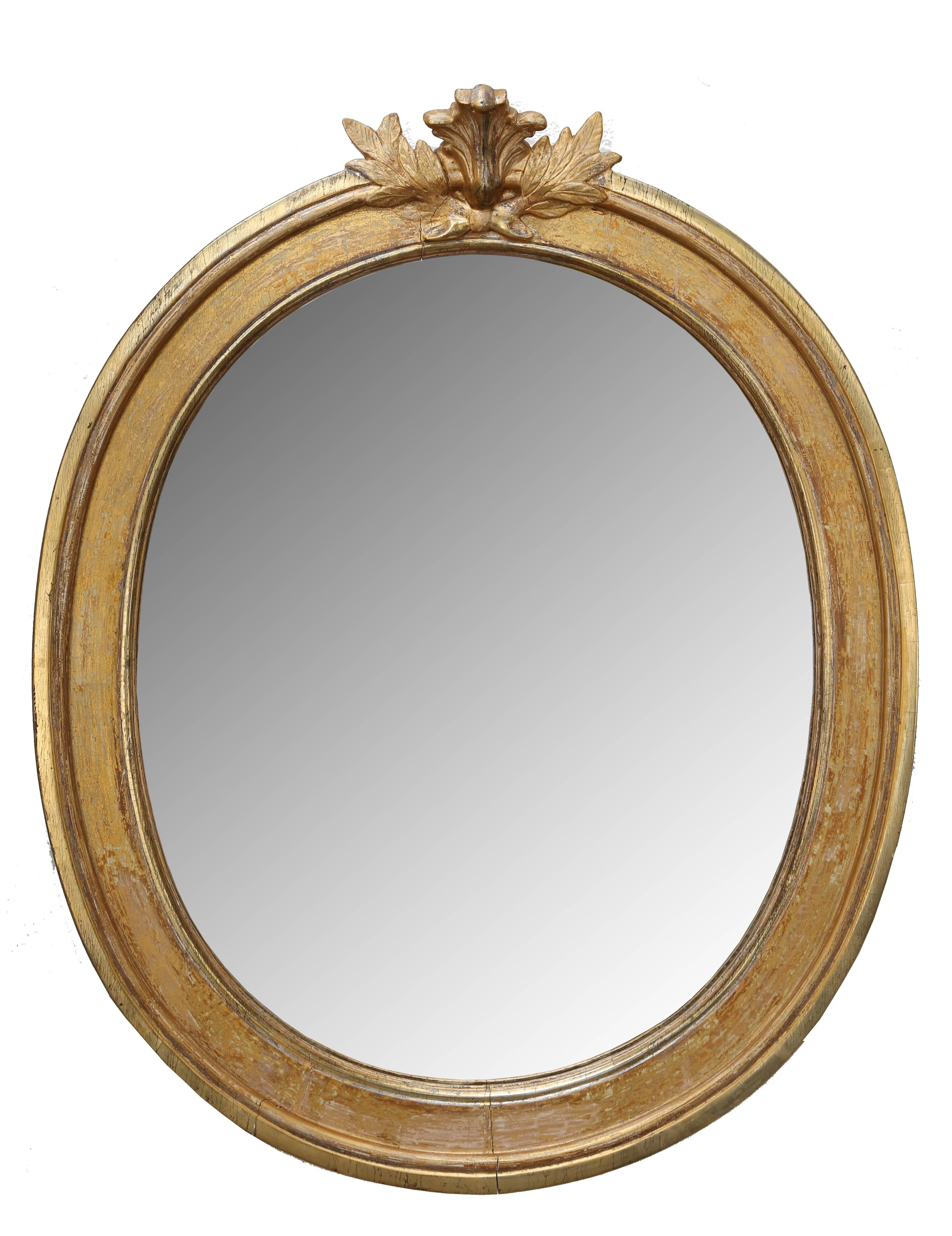 Pair of Antique Swedish Late Gustavian Giltwood Mirrors, Early 19th Century For Sale 1