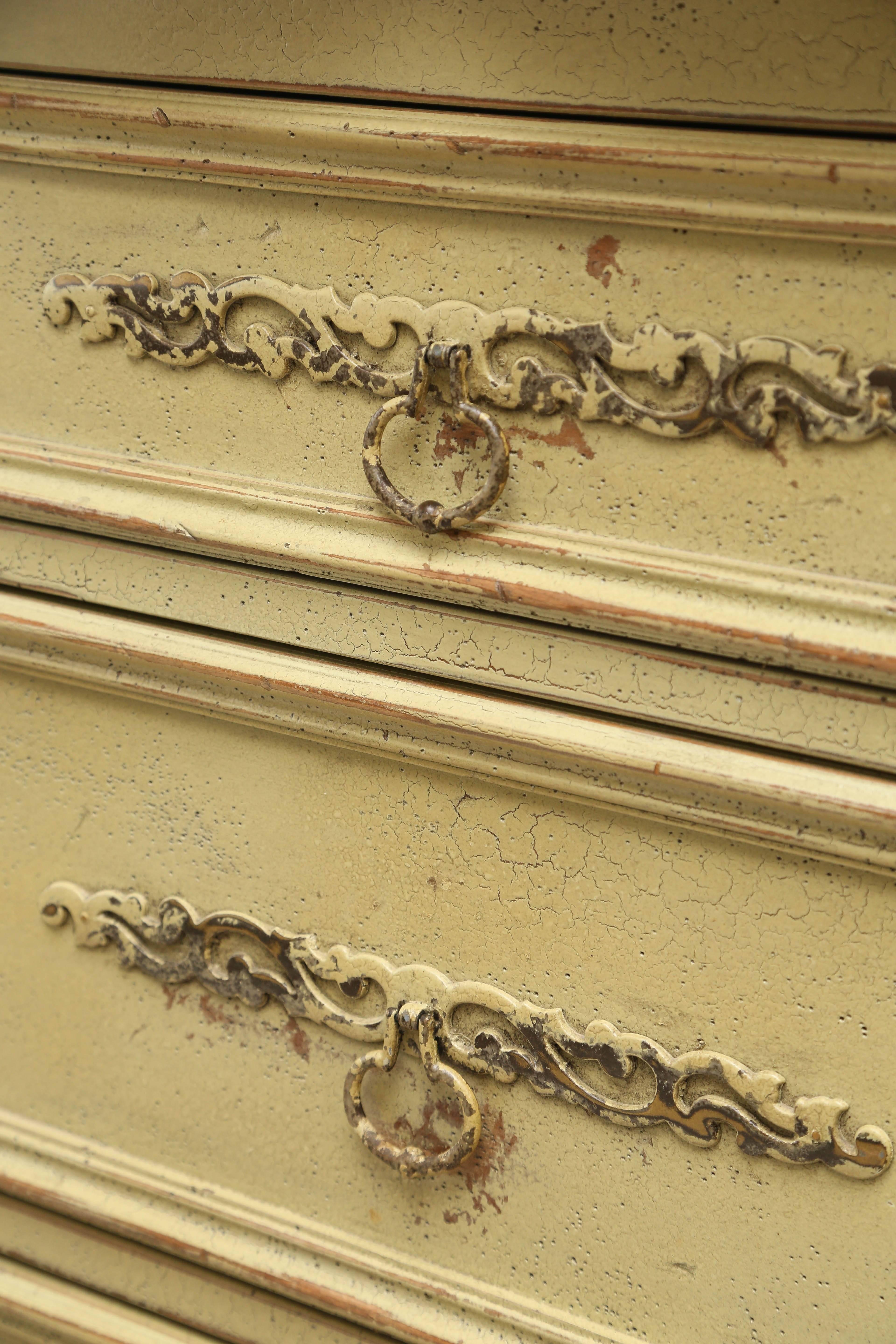 20th Century Country French Painted Cabinet by Habersham