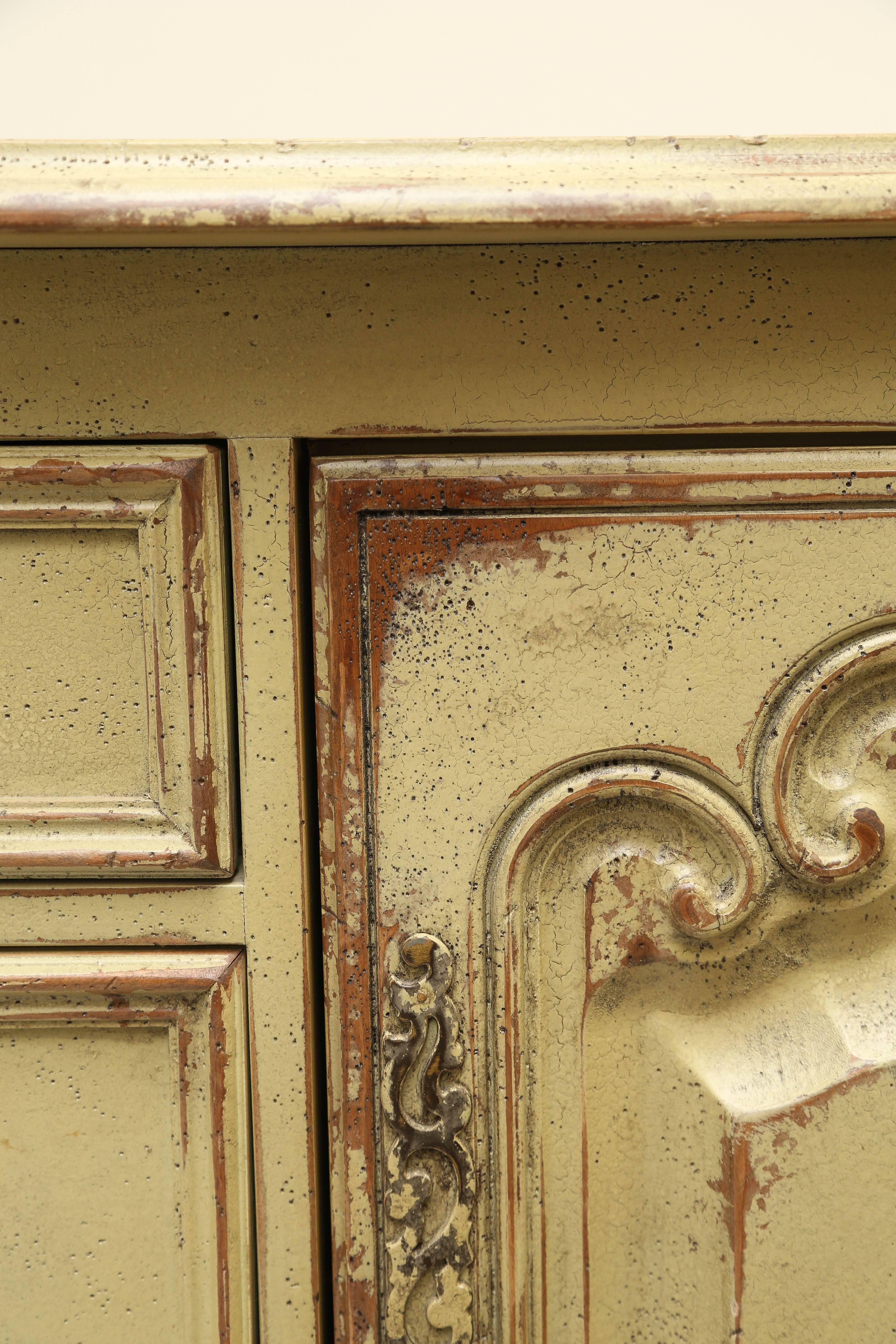Country French Painted Cabinet by Habersham 1