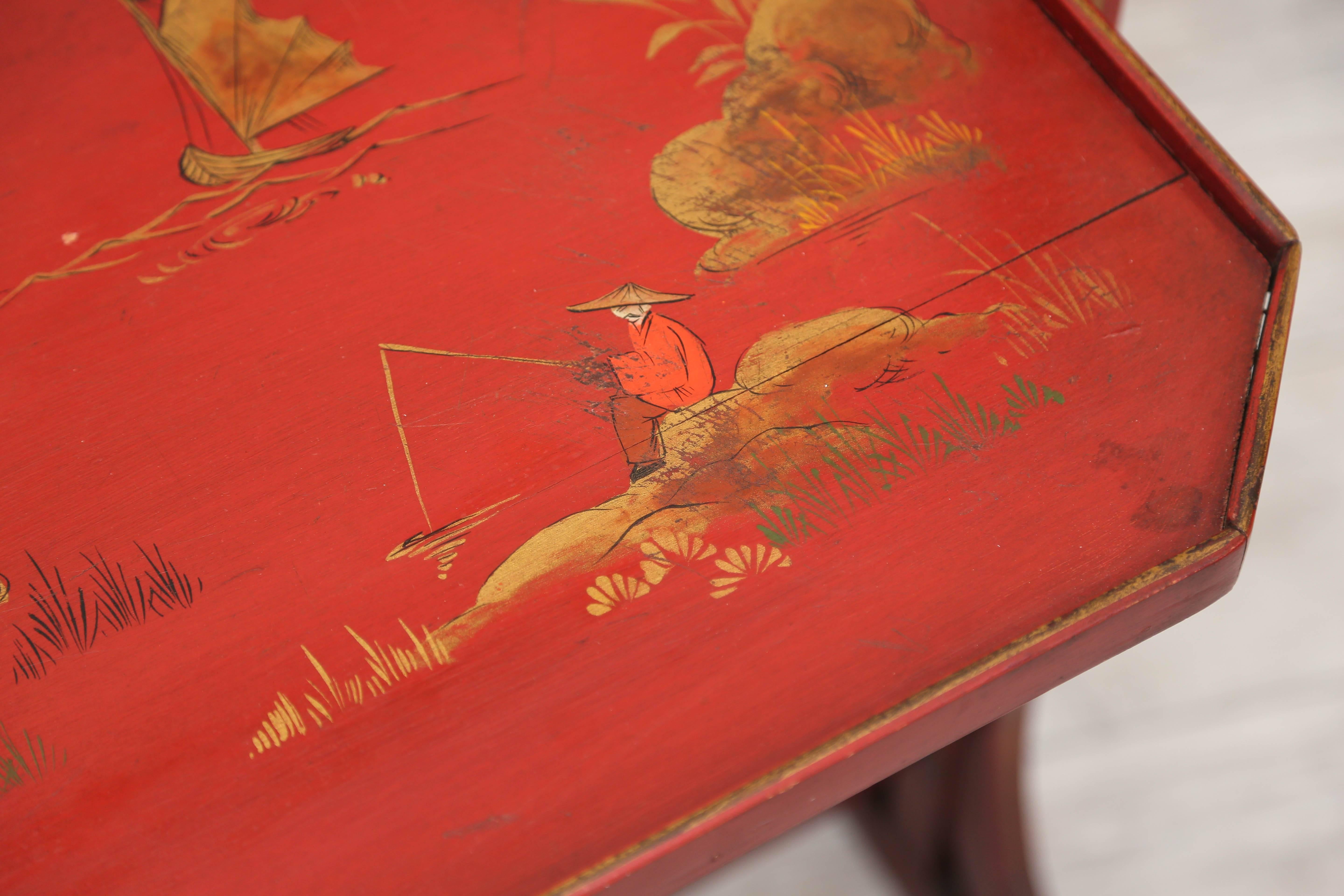 20th Century Folding Chinoiserie Tray Table