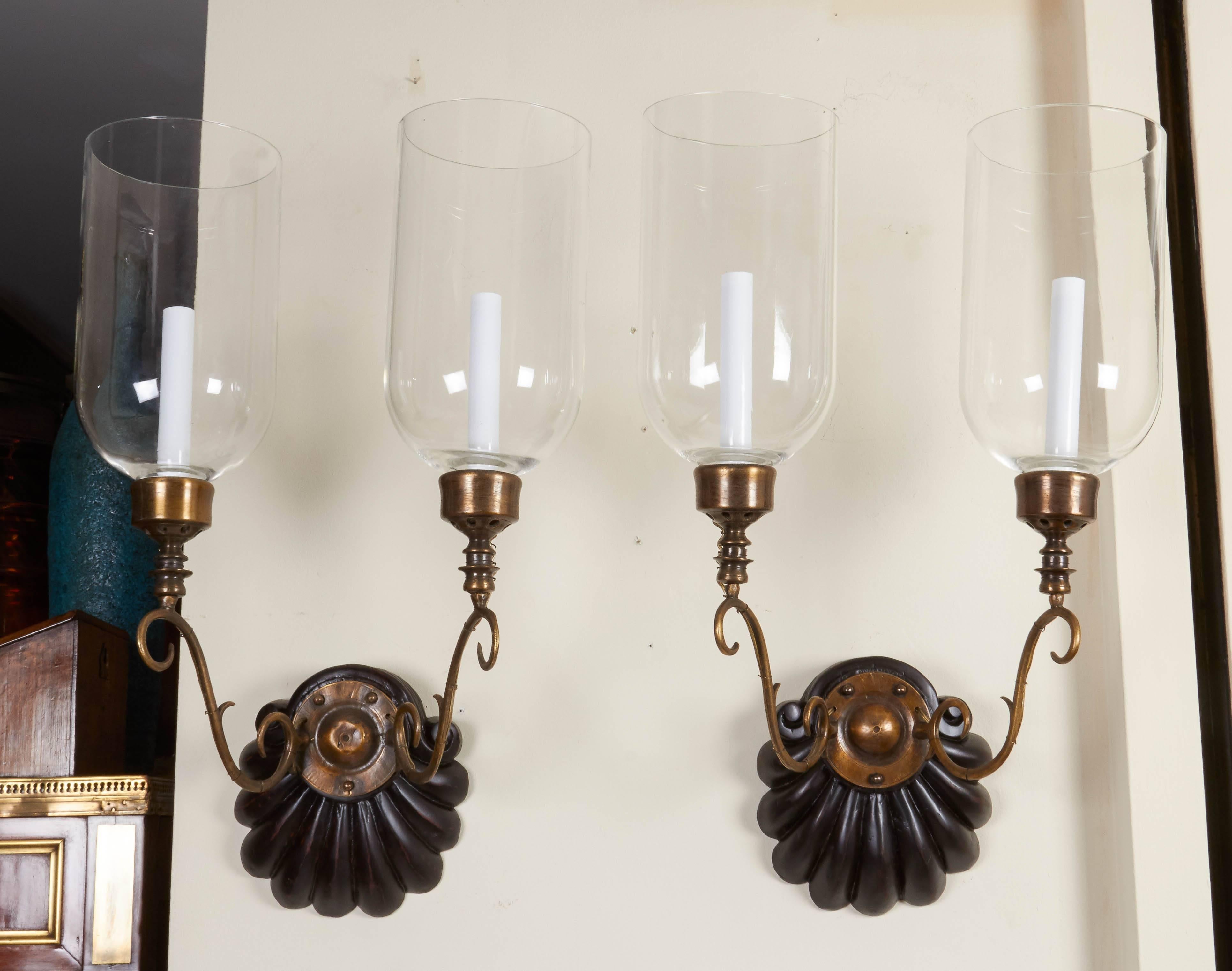 Late 19th Century Pair of Anglo Indian Two-Light Sconces