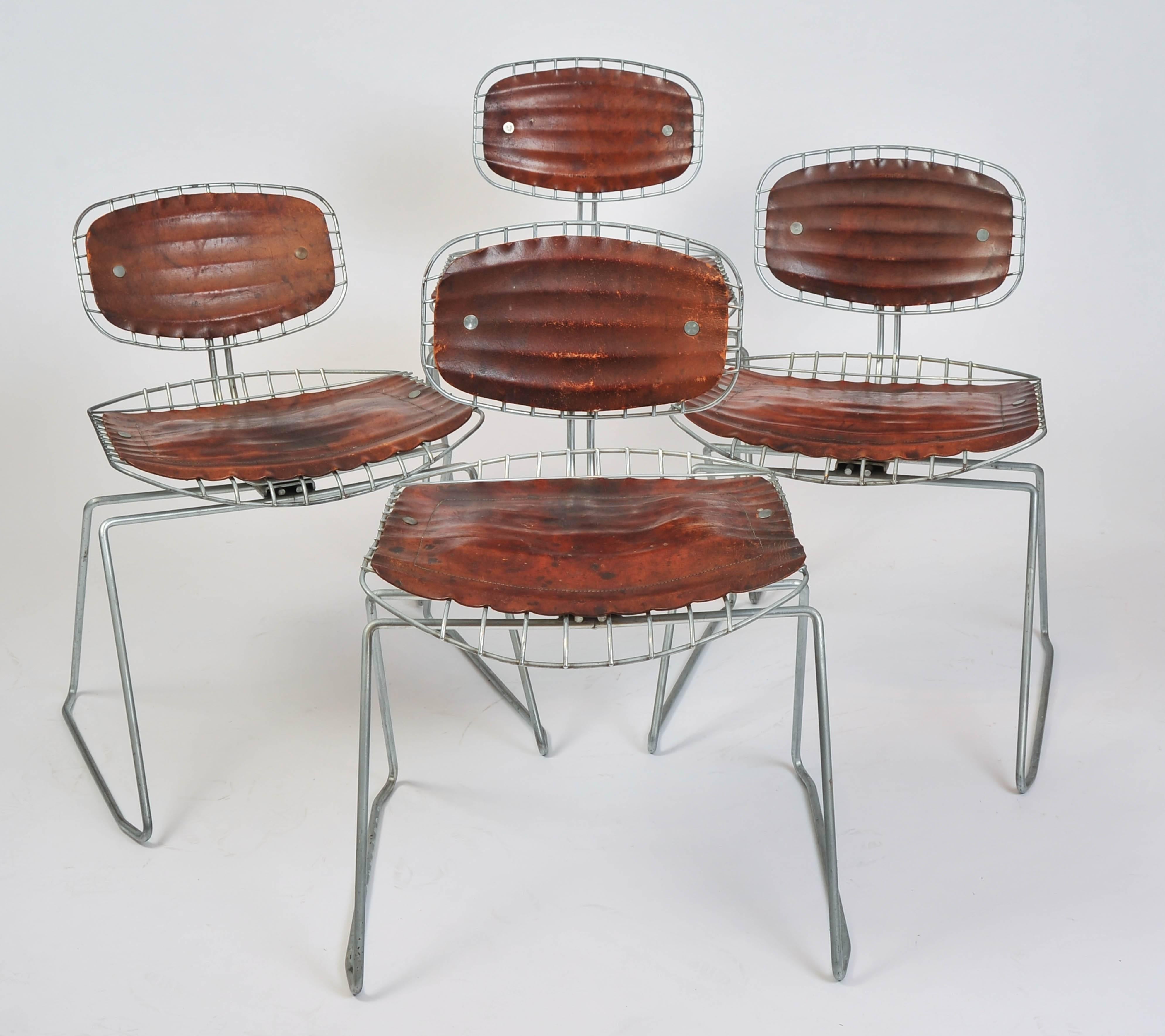 Steel Beaubourg Chairs from the Pompidou Centre, Set of Eight