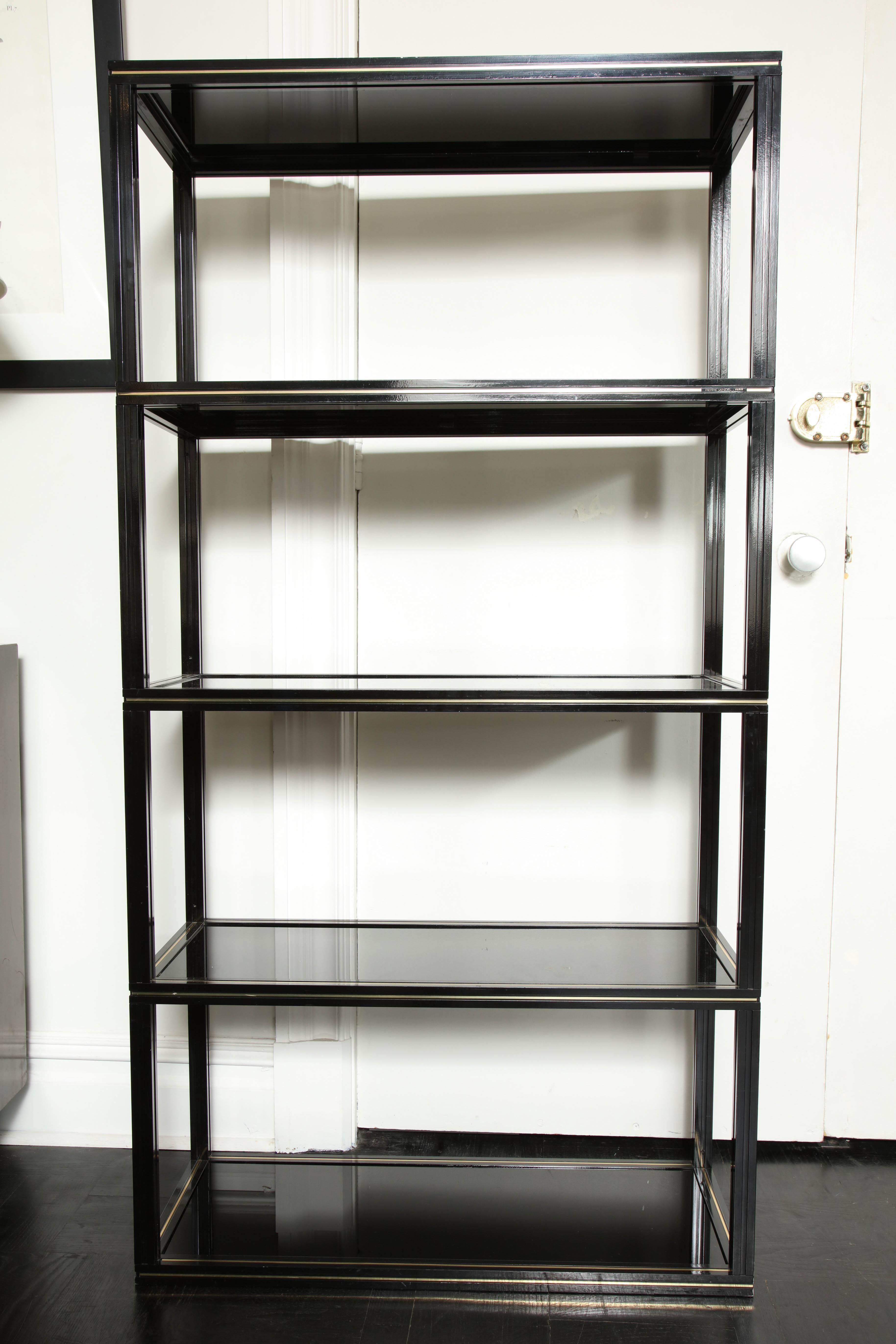 Black Iron Étagère with Four Shelves by Pierre Vandel, Paris 3
