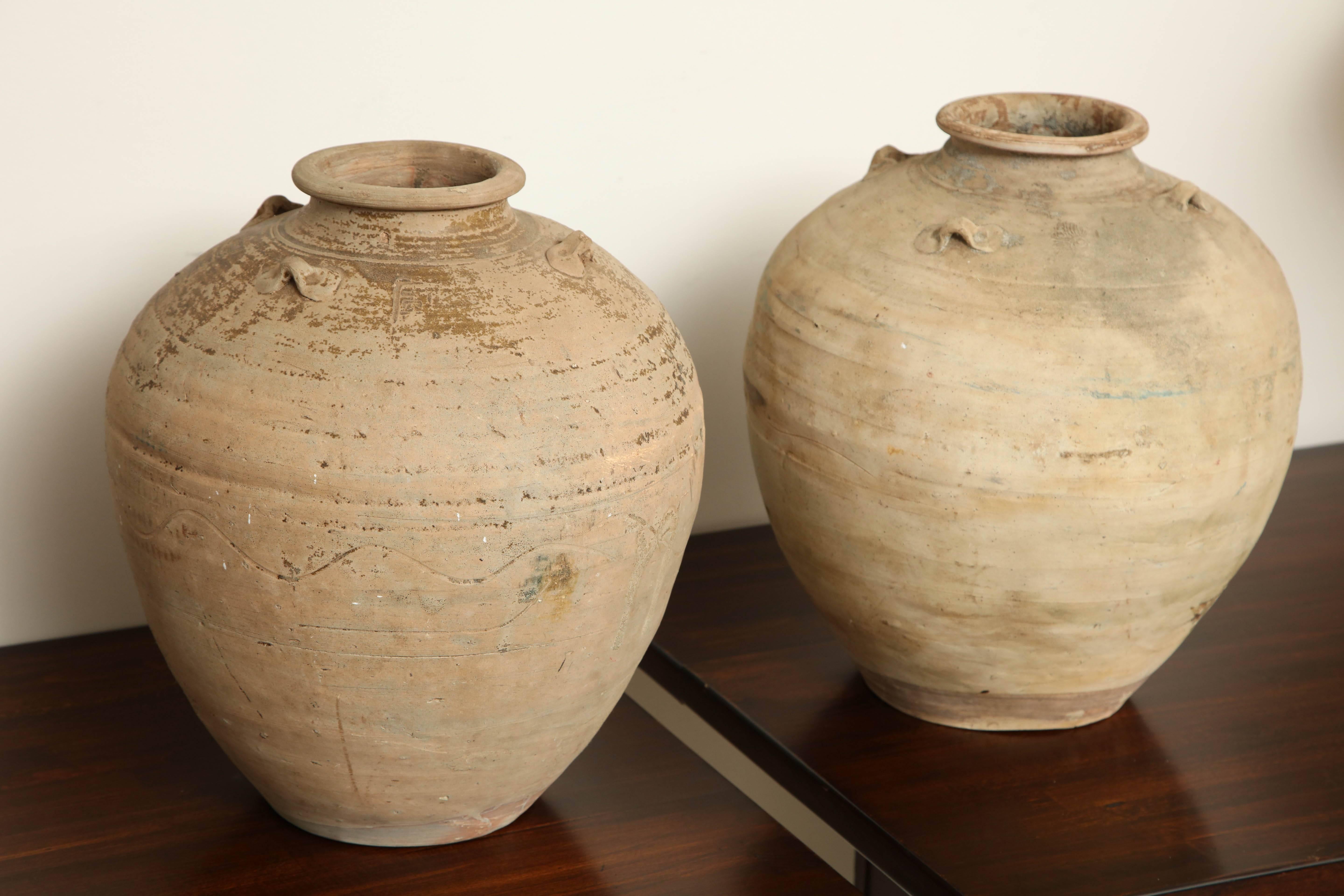 Indonesian Pair of Early 20th Century Terracotta Vases, Indonesia
