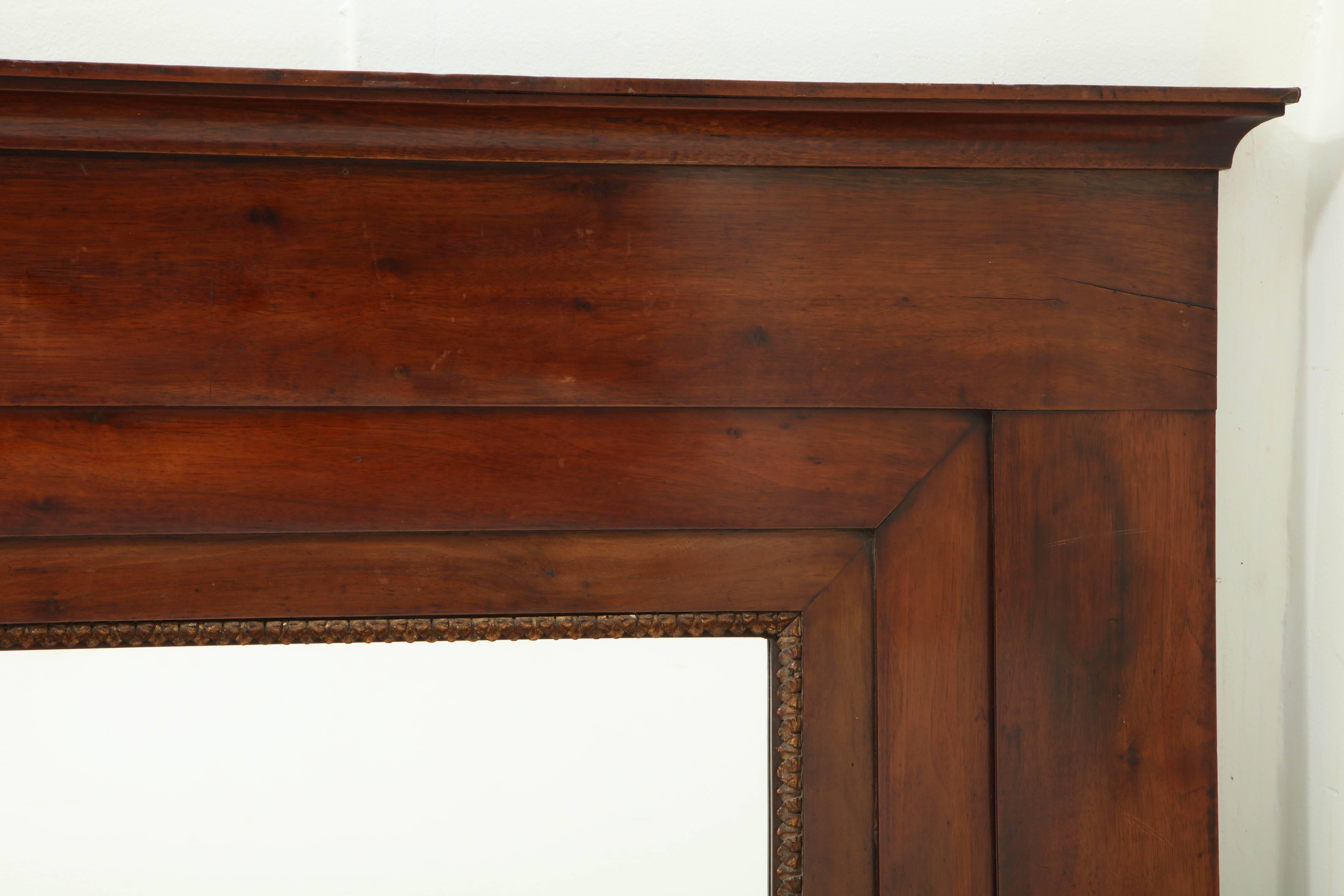 Early 19th Century French, Fruitwood Mirror In Good Condition For Sale In New York, NY